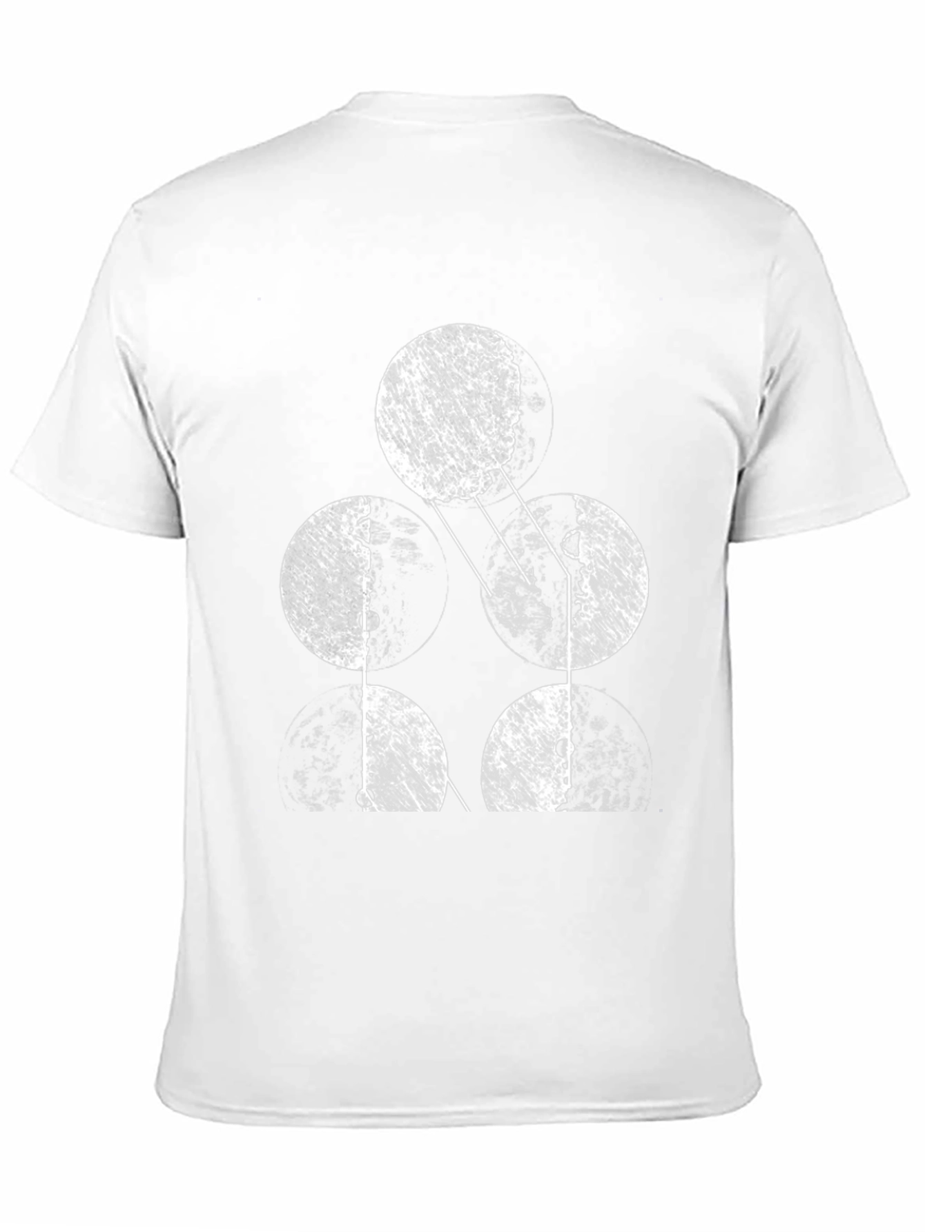 Abstract Moon Phases Graphic Tee - Black