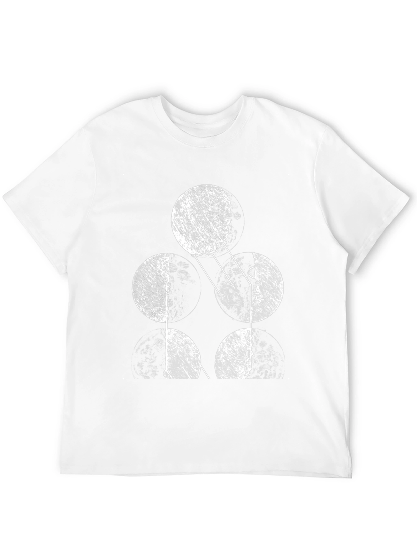 Abstract Moon Phases Graphic Tee - Black