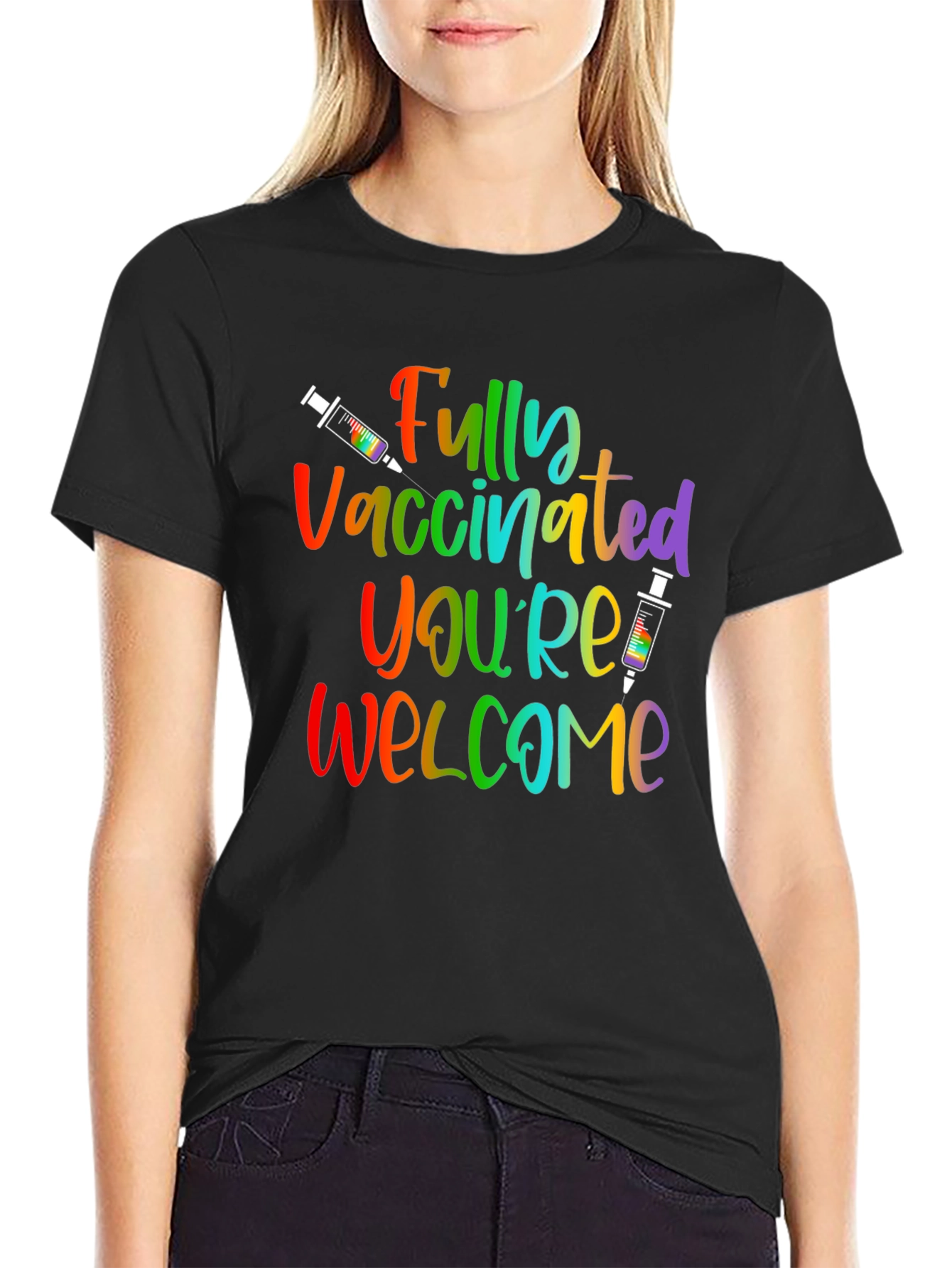 Fully Vaccinated Rainbow T-Shirt