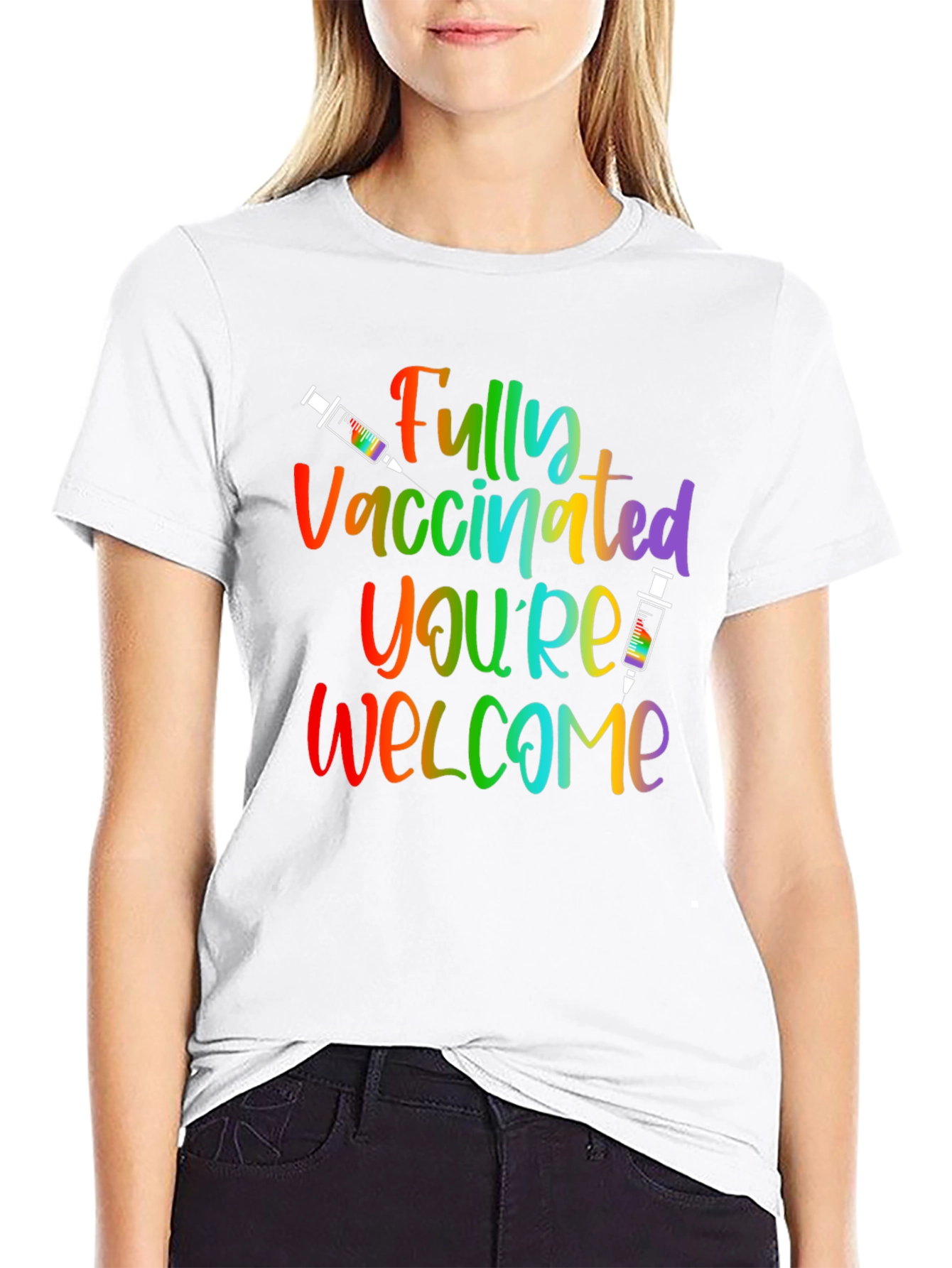 Fully Vaccinated Rainbow T-Shirt