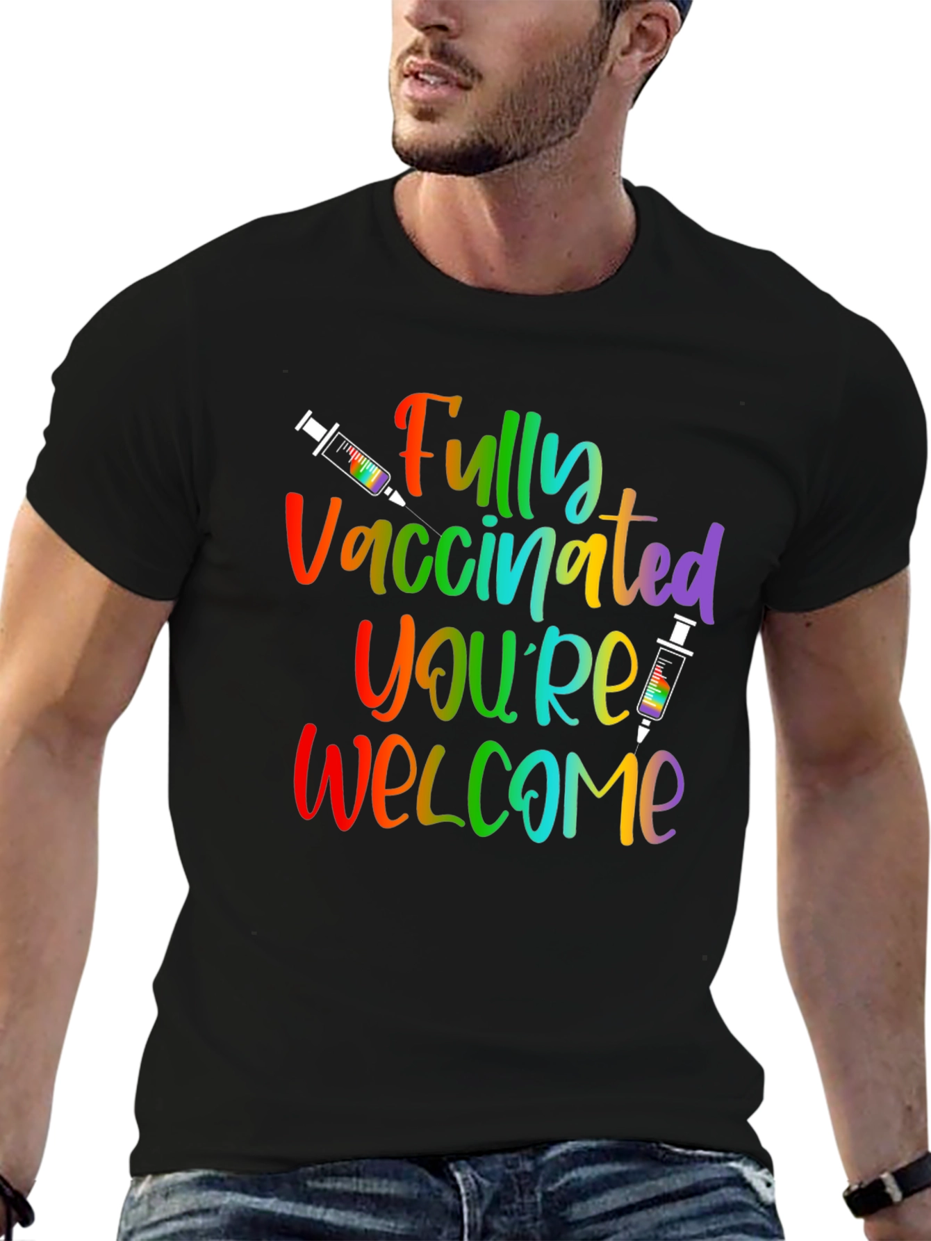 Fully Vaccinated Rainbow T-Shirt