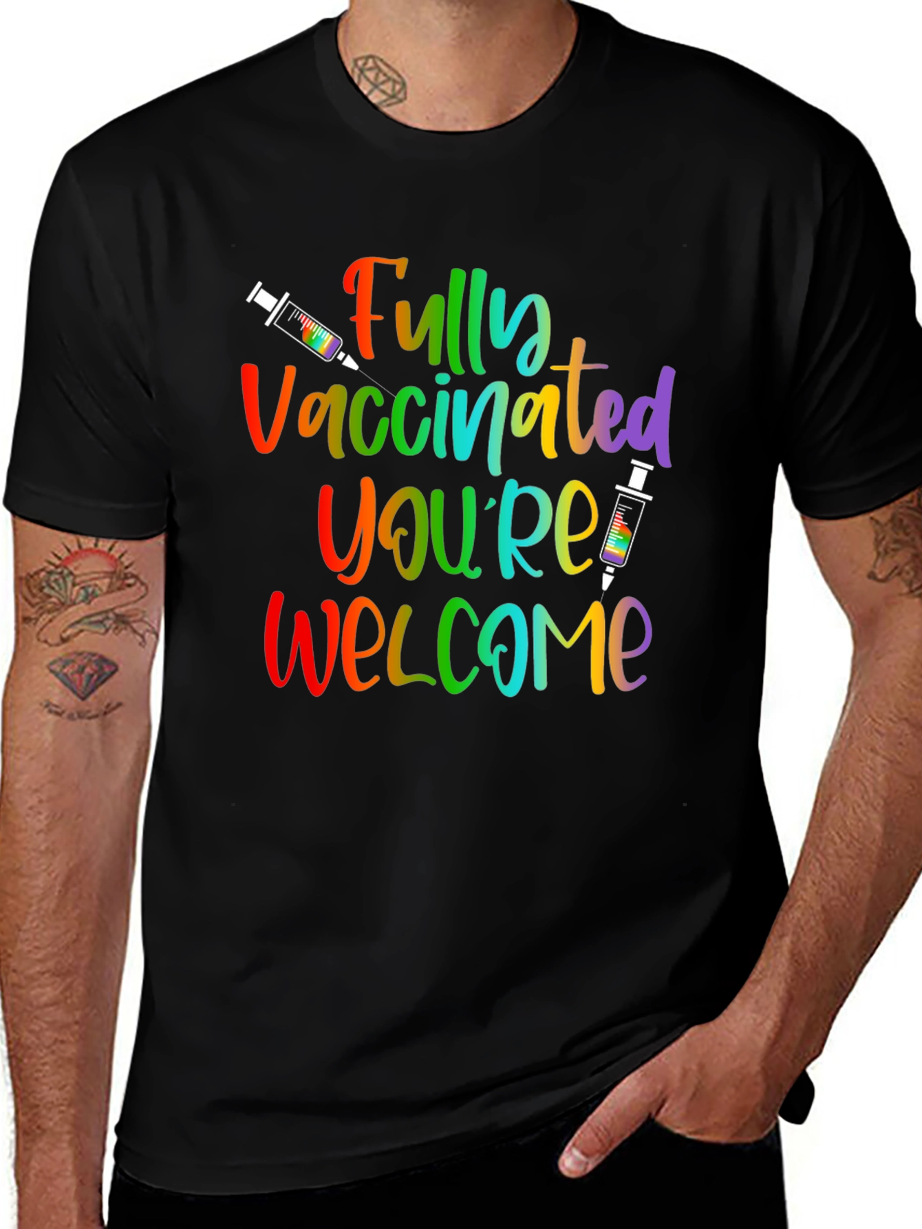 Fully Vaccinated Rainbow T-Shirt