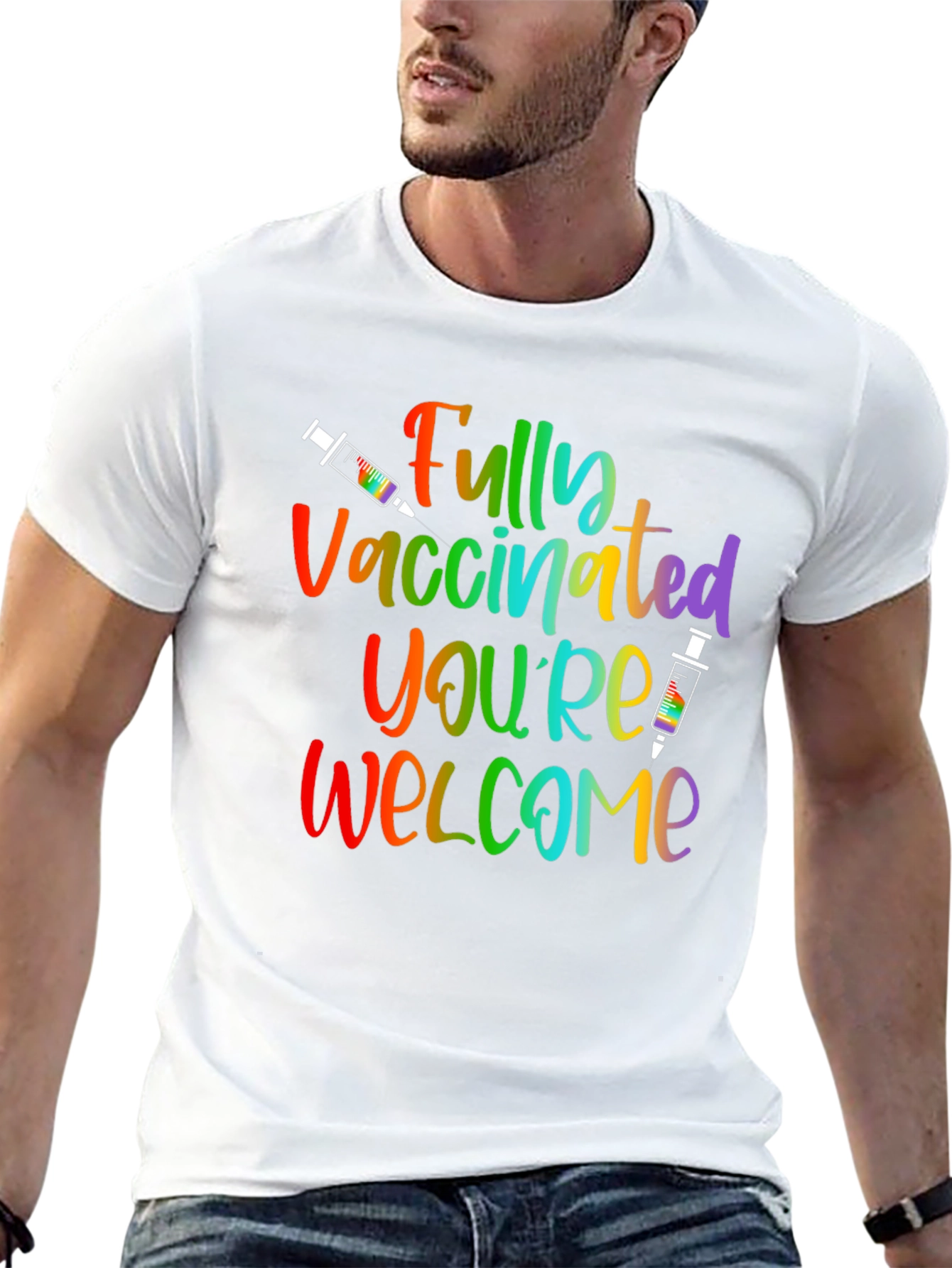 Fully Vaccinated Rainbow T-Shirt