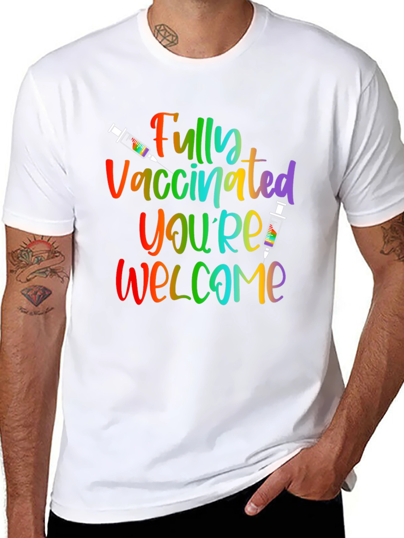 Fully Vaccinated Rainbow T-Shirt