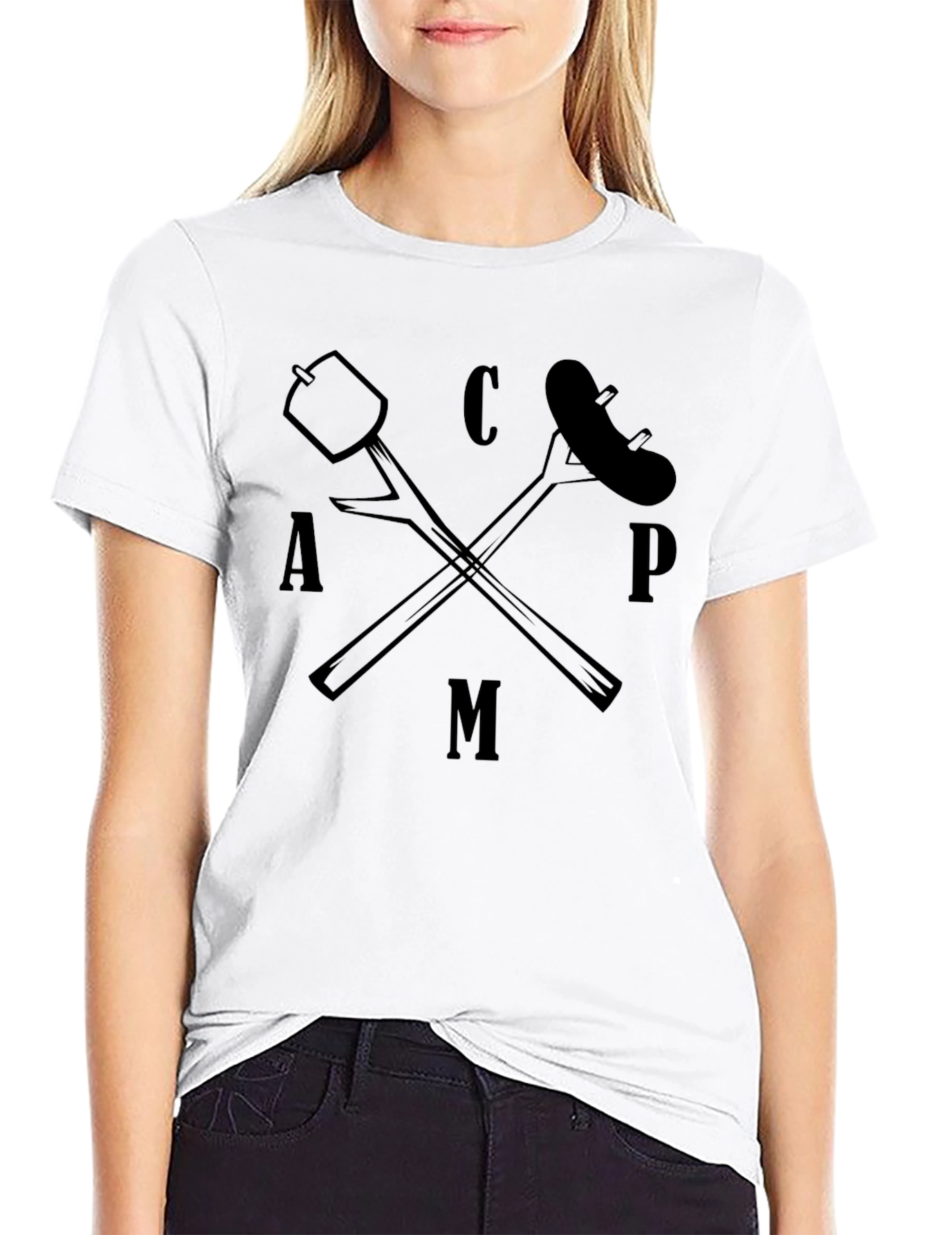 Camping Life T-Shirt - Marshmallow and Sausage Graphic Tee