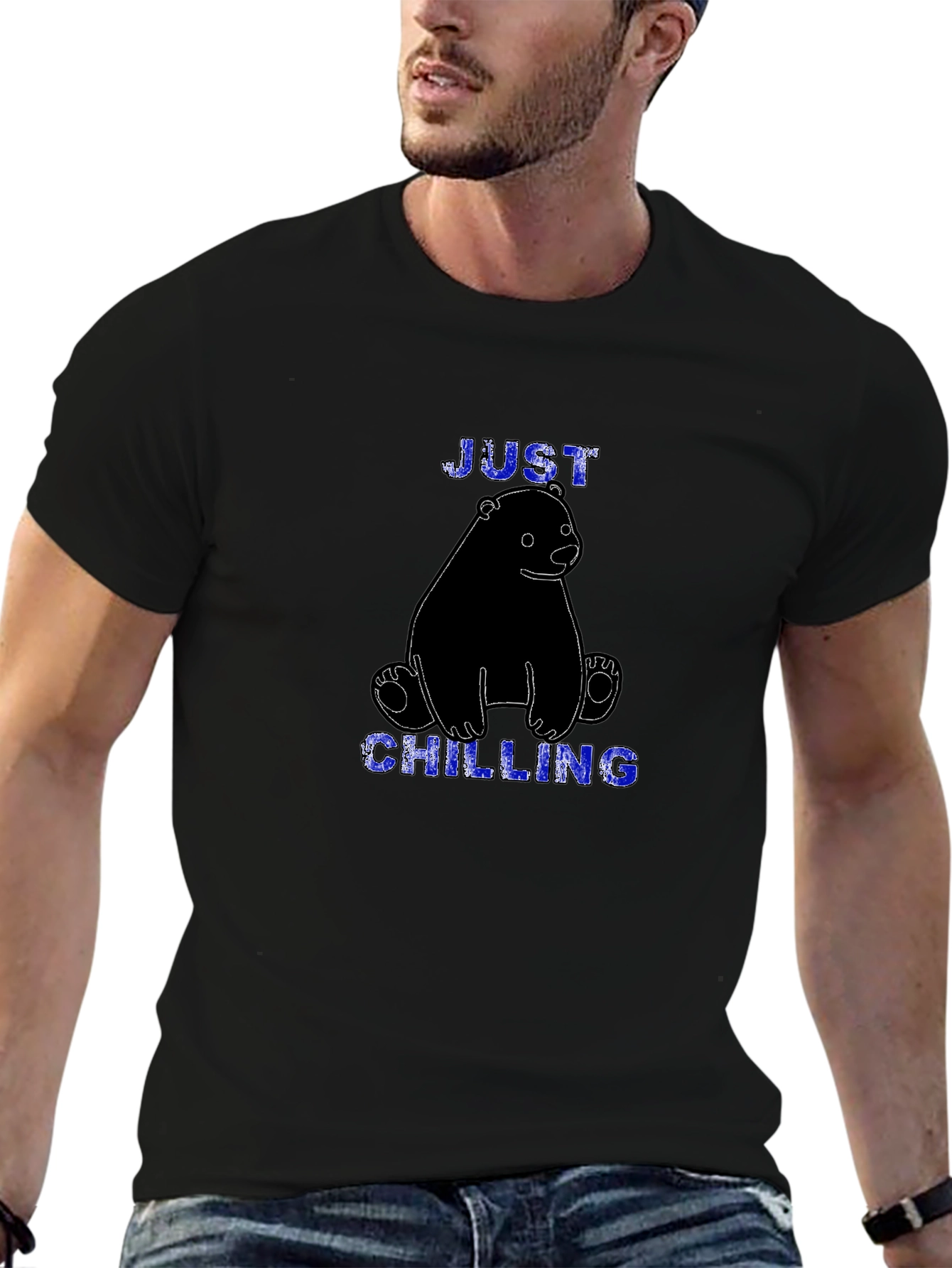 Just Chilling Bear Graphic T-Shirt