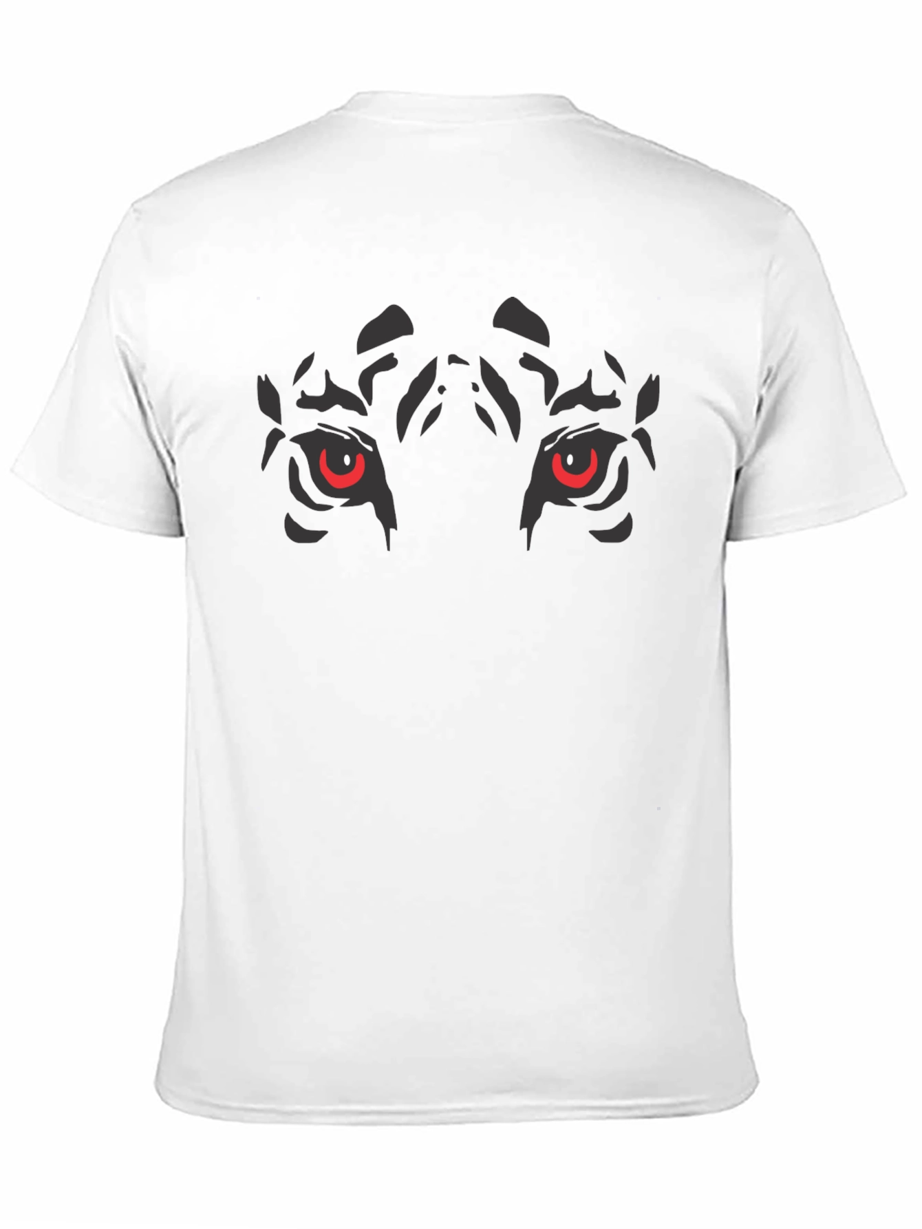 Mens Black T-Shirt - Tiger Eyes Graphic Tee