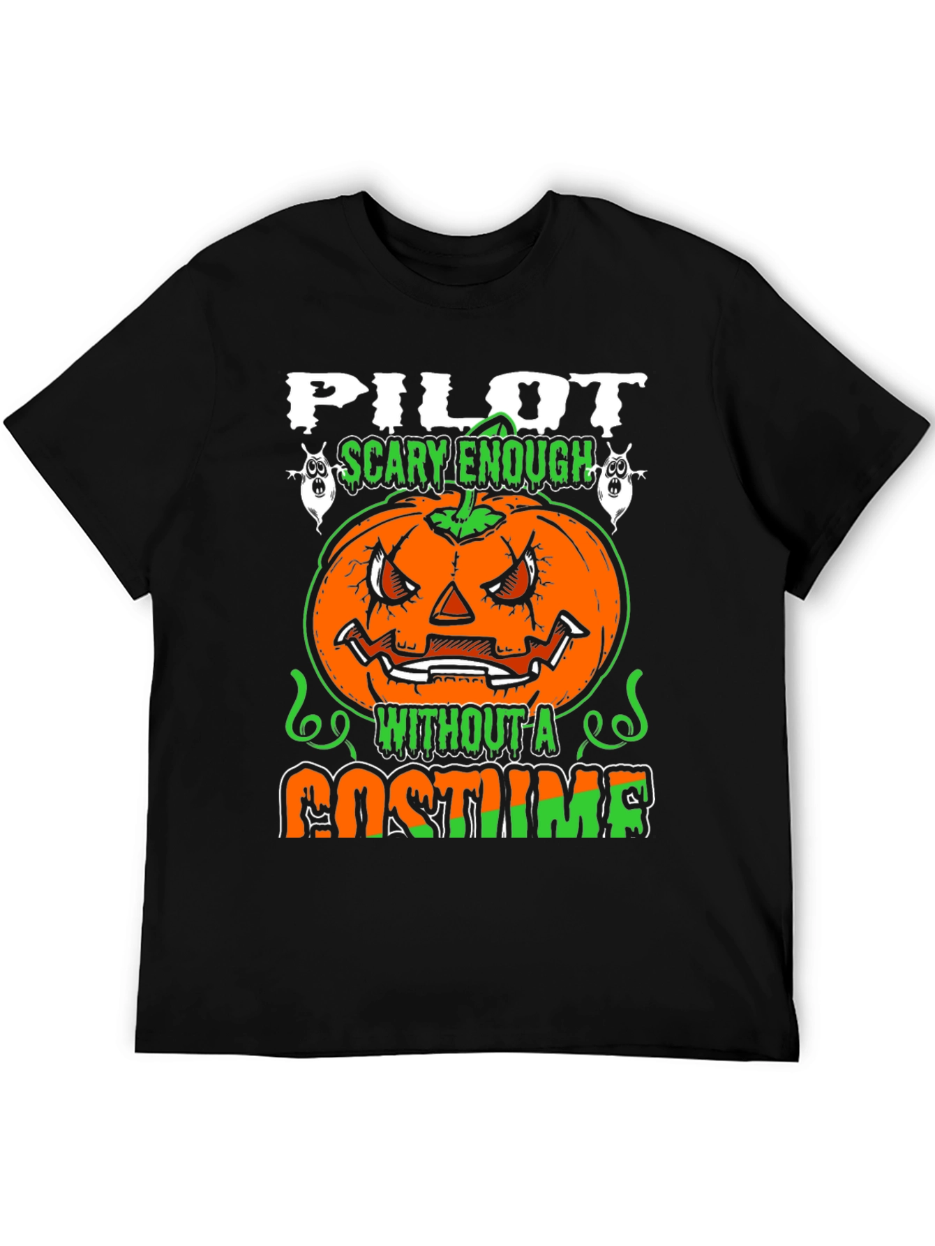Pilot Scary Enough Halloween Graphic T-Shirt