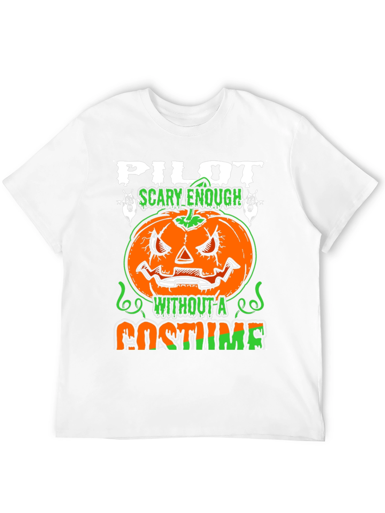 Pilot Scary Enough Halloween Graphic T-Shirt