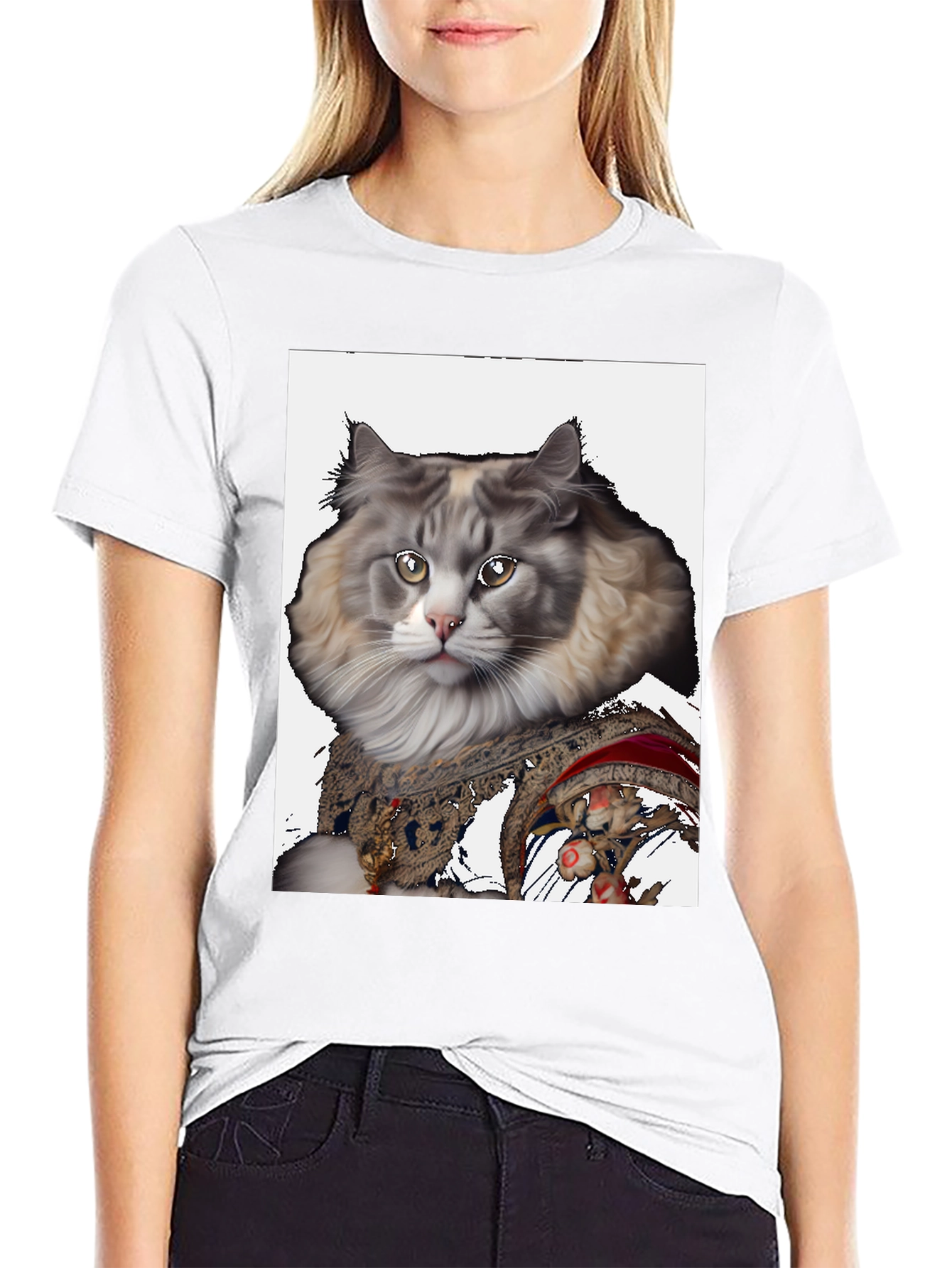 Cat Portrait T-Shirt - Unique Graphic Tee