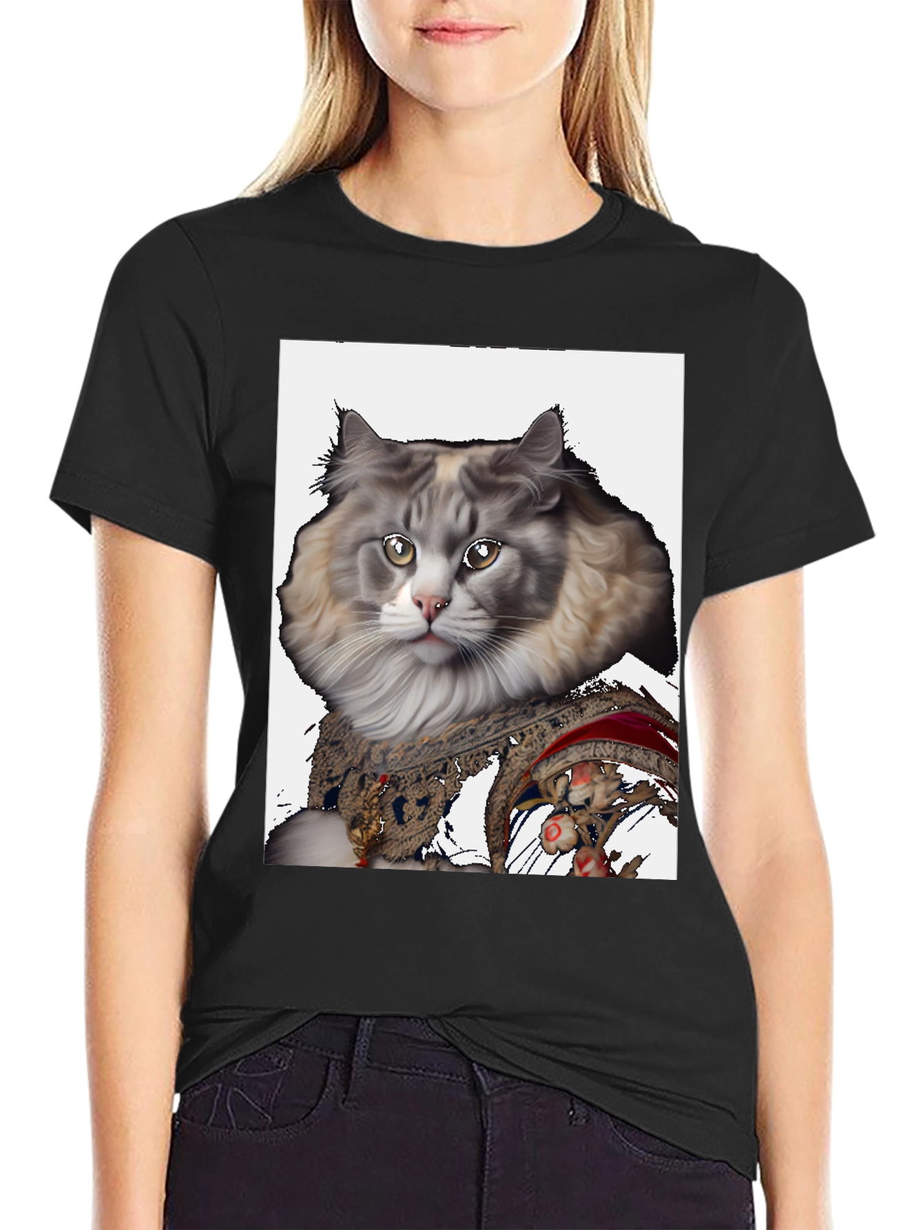 Cat Portrait T-Shirt - Unique Graphic Tee