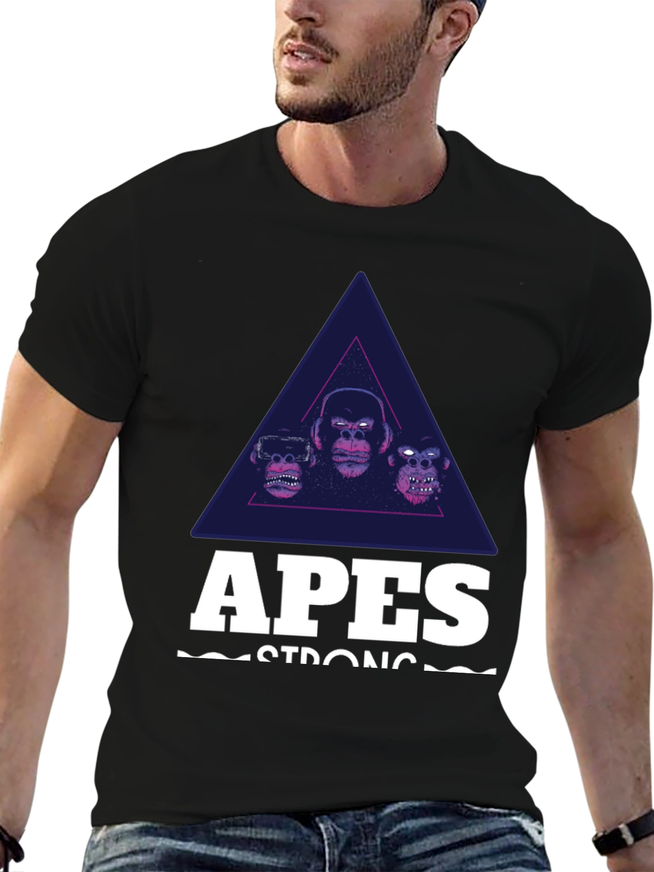 Apes Strong Graphic Tee - Black