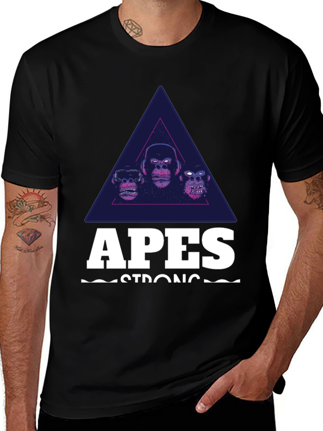 Apes Strong Graphic Tee - Black