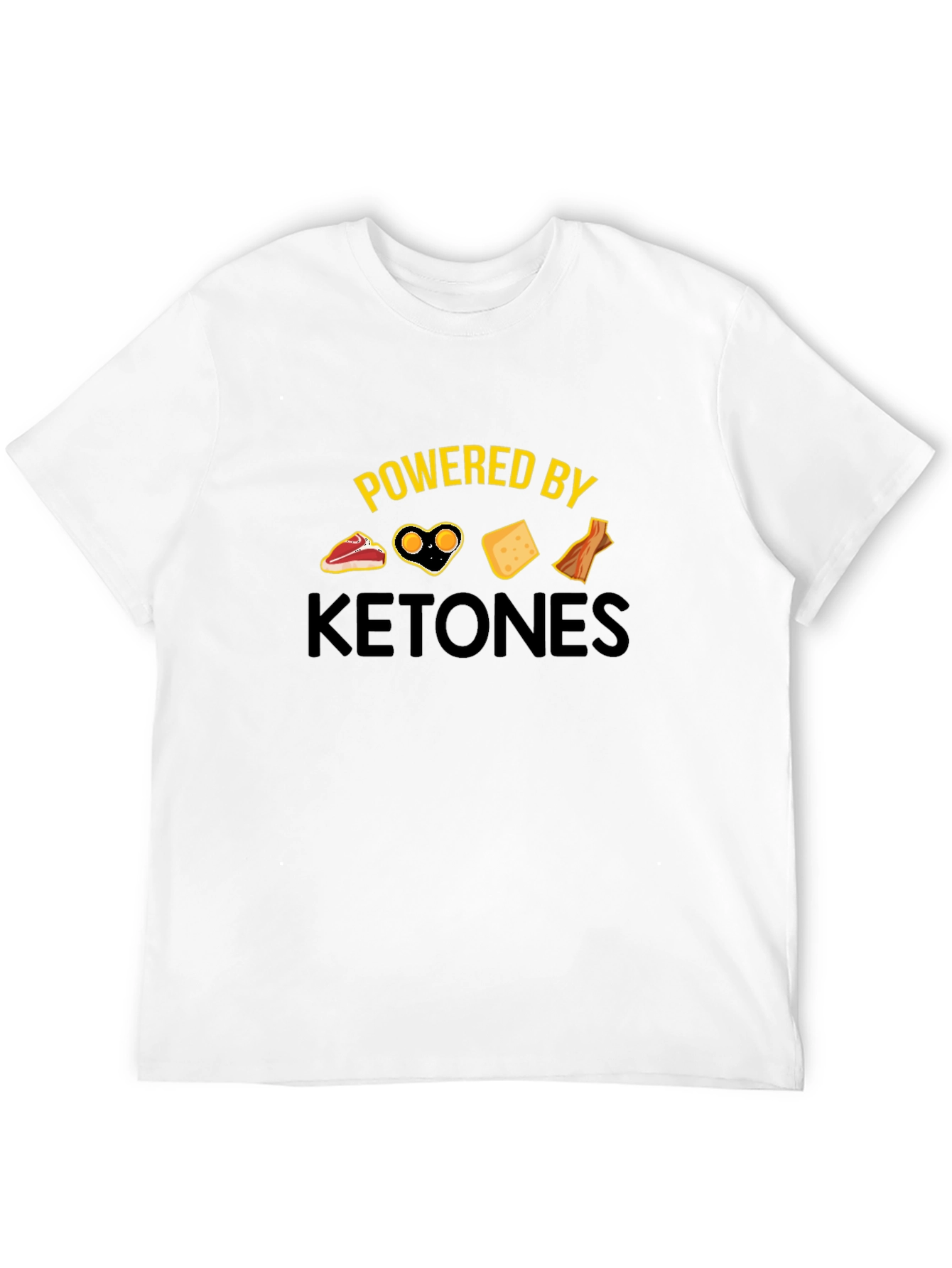 Powered by Ketones Black T-Shirt - Keto Diet Apparel