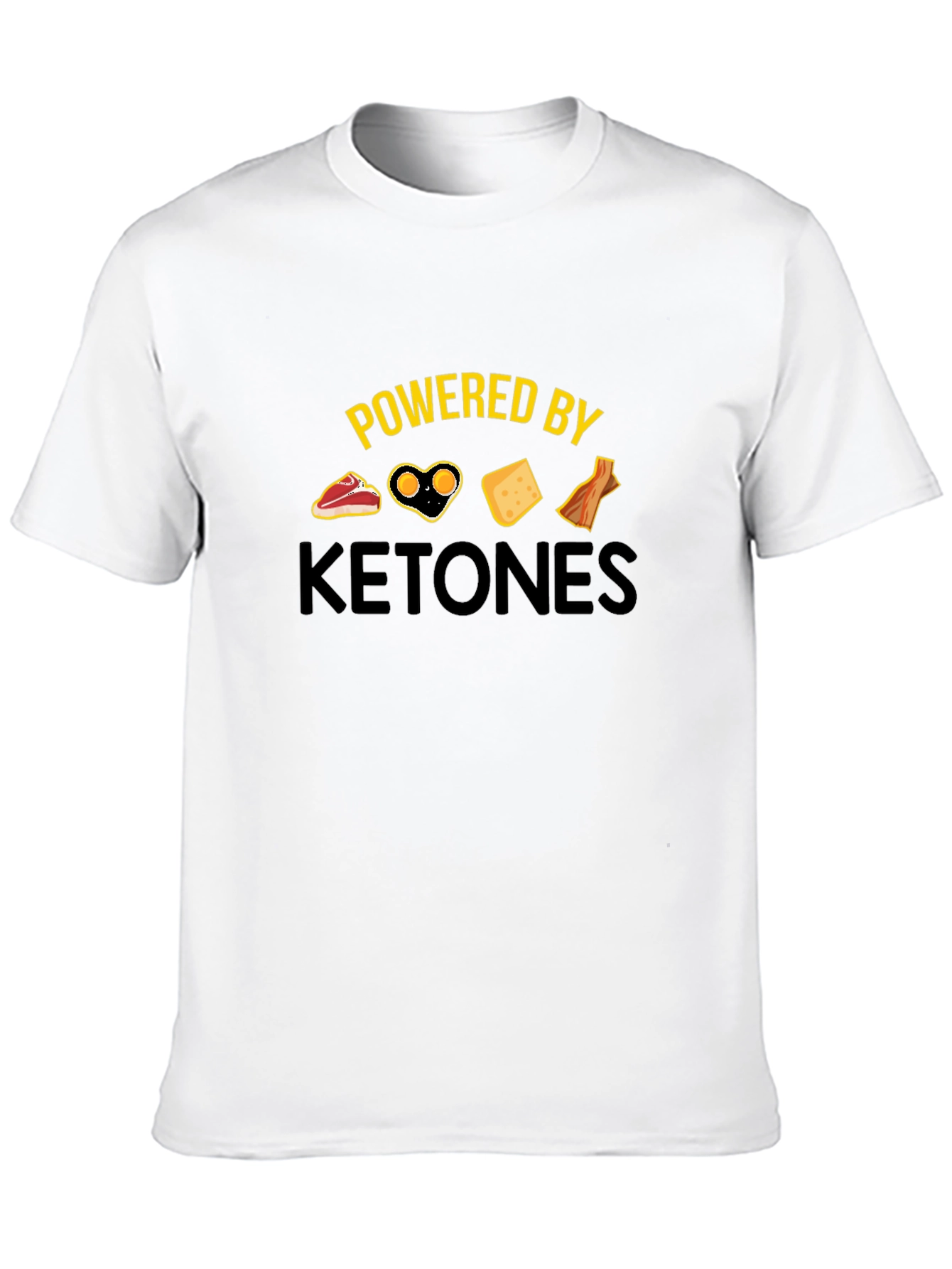 Powered by Ketones Black T-Shirt - Keto Diet Apparel