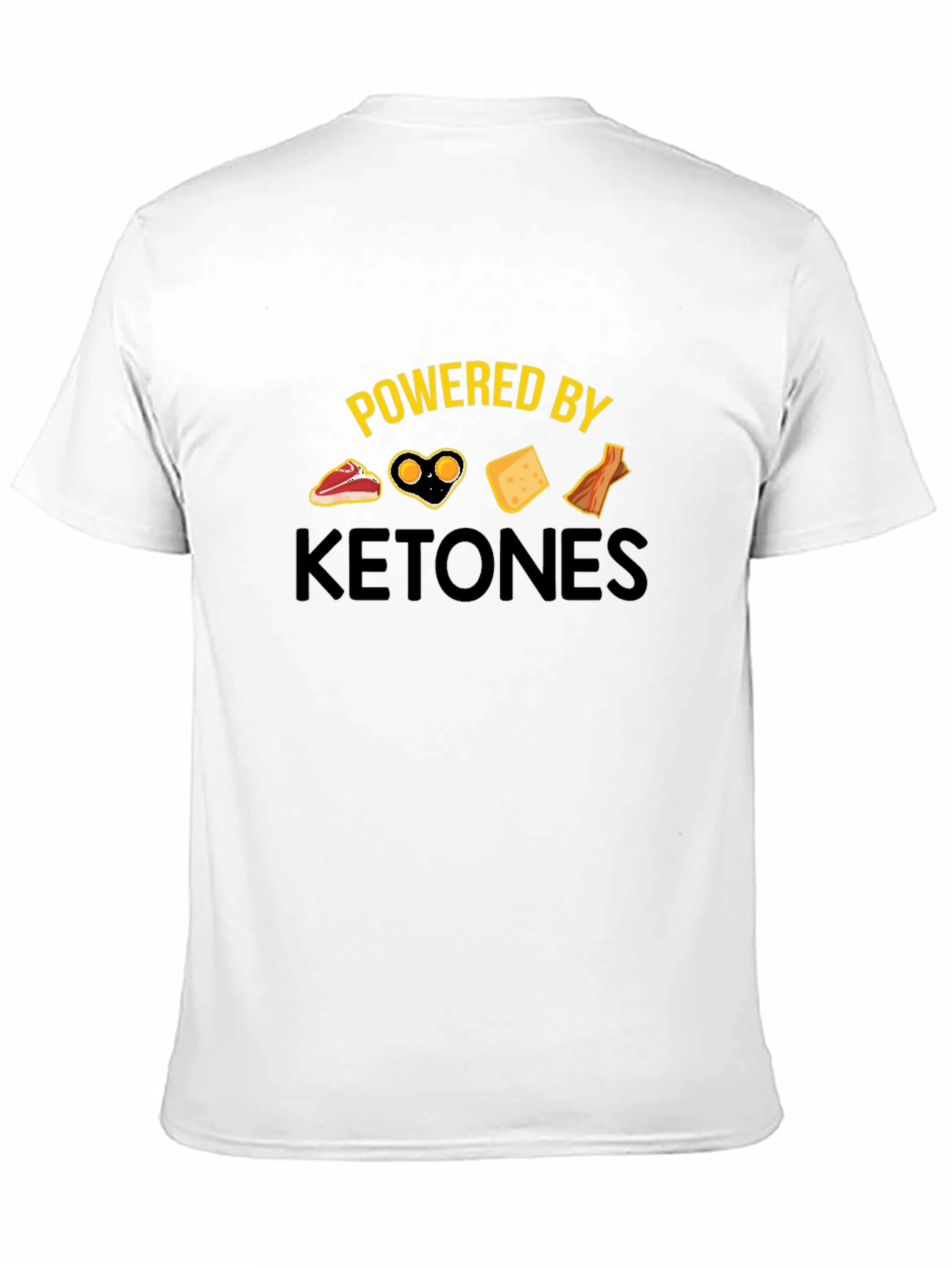 Powered by Ketones Black T-Shirt - Keto Diet Apparel