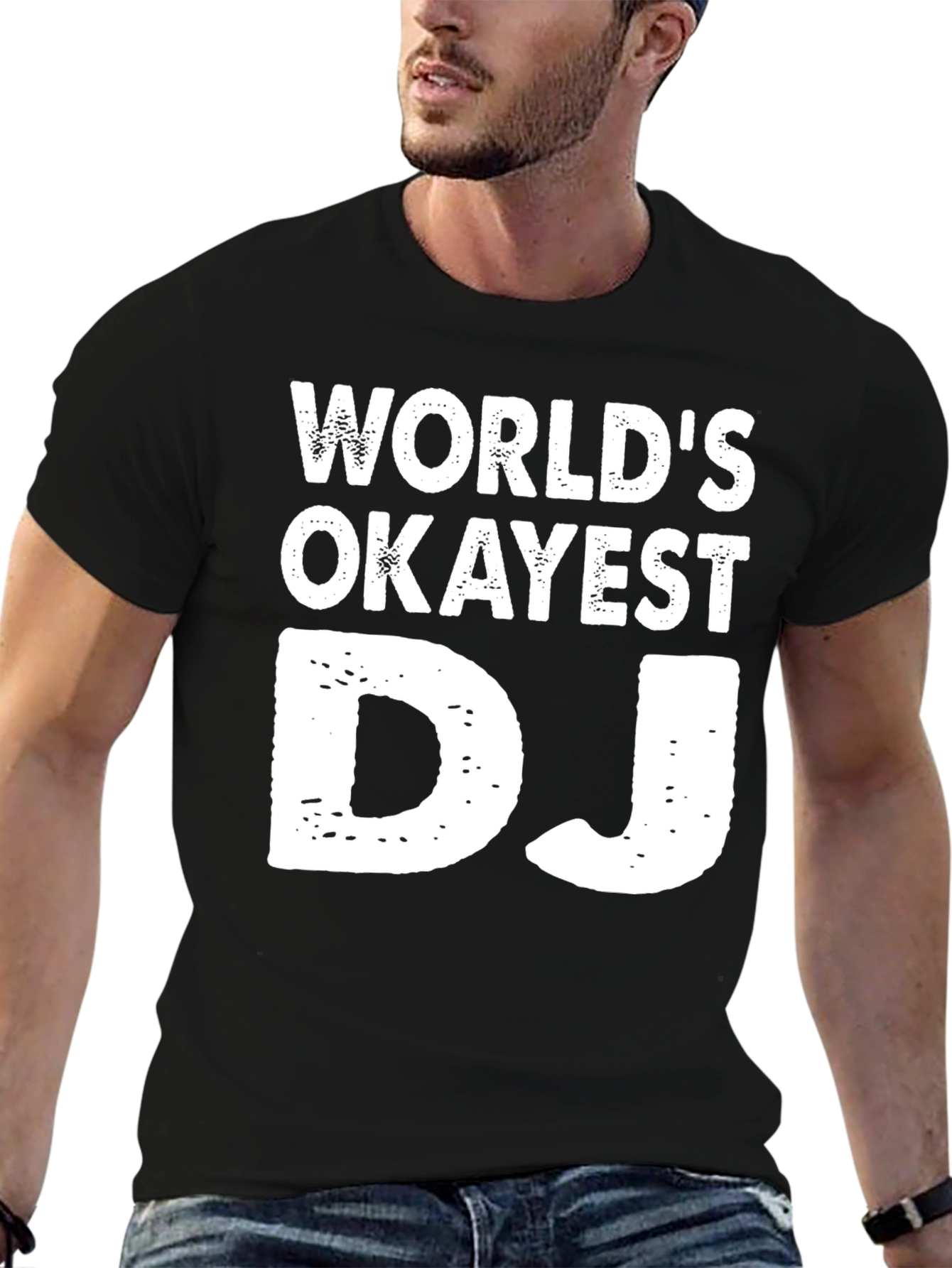 Worlds Okayest DJ Graphic Tee - Black