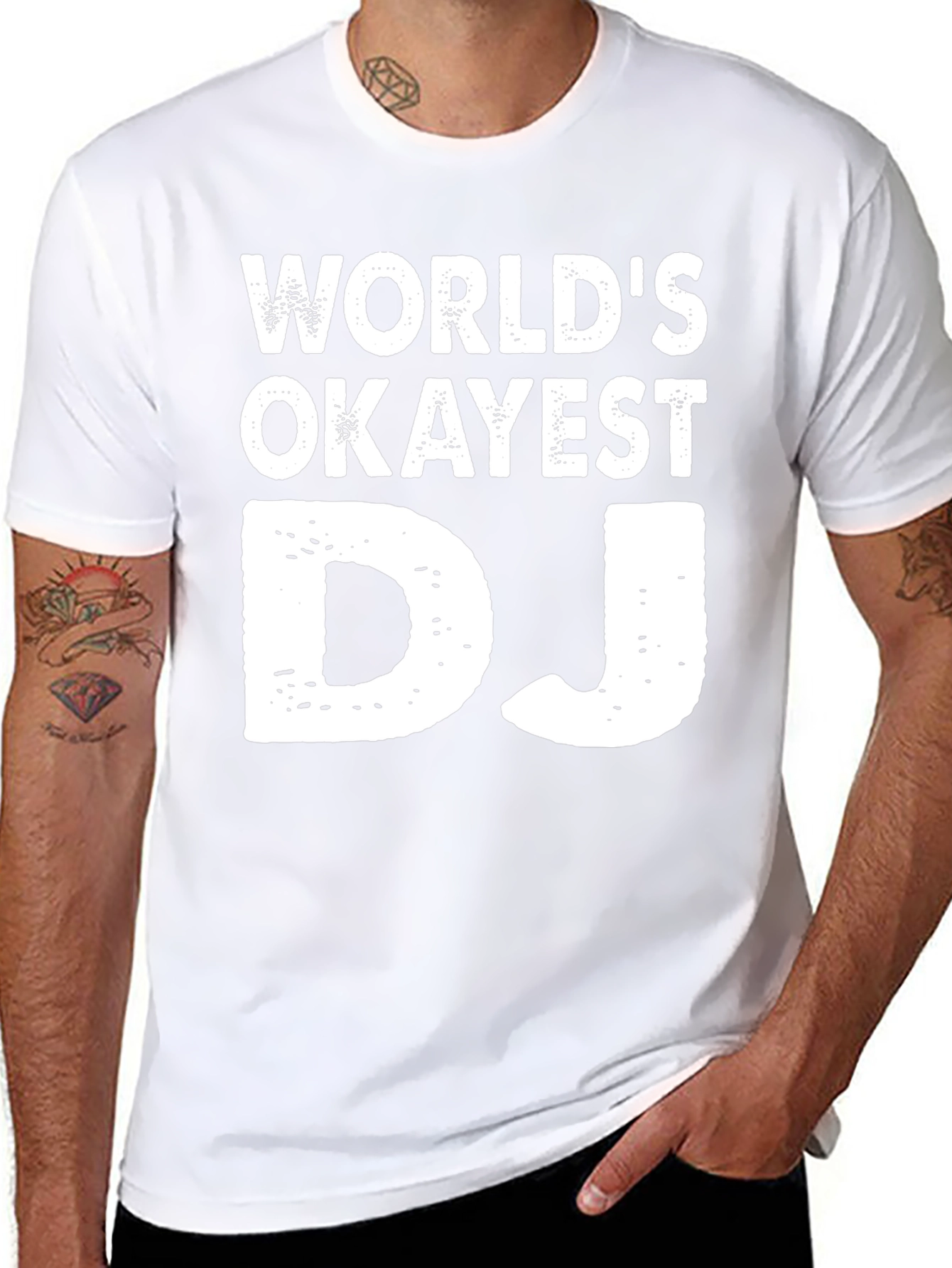 Worlds Okayest DJ Graphic Tee - Black