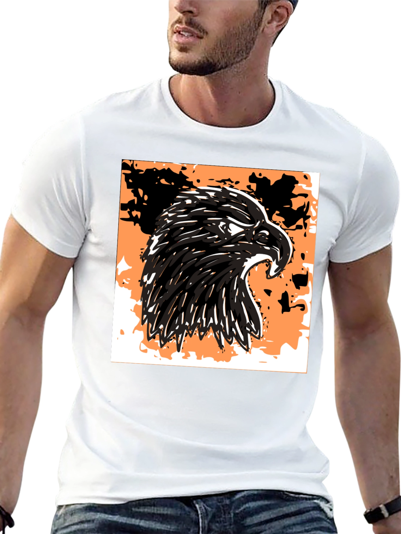 Eagle Graphic T-Shirt - Bold Black Design