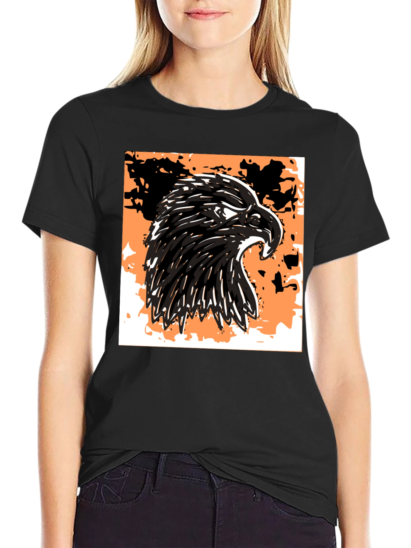 Eagle Graphic T-Shirt - Bold Black Design