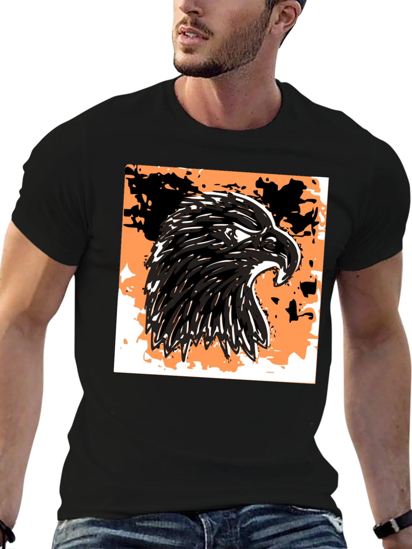 Eagle Graphic T-Shirt - Bold Black Design