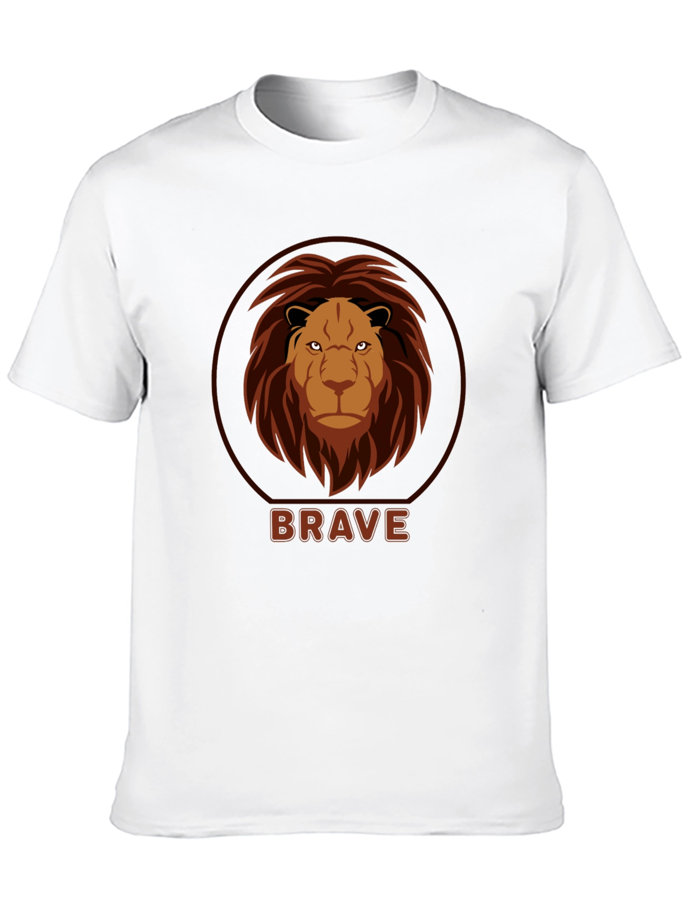 Brave Lion Graphic Black T-Shirt