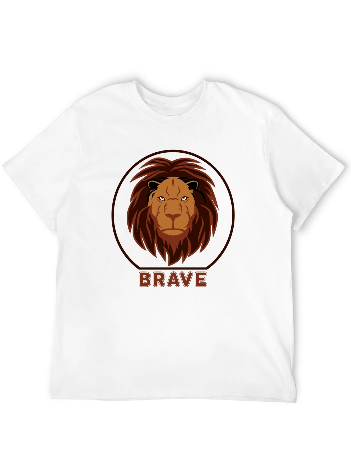 Brave Lion Graphic Black T-Shirt