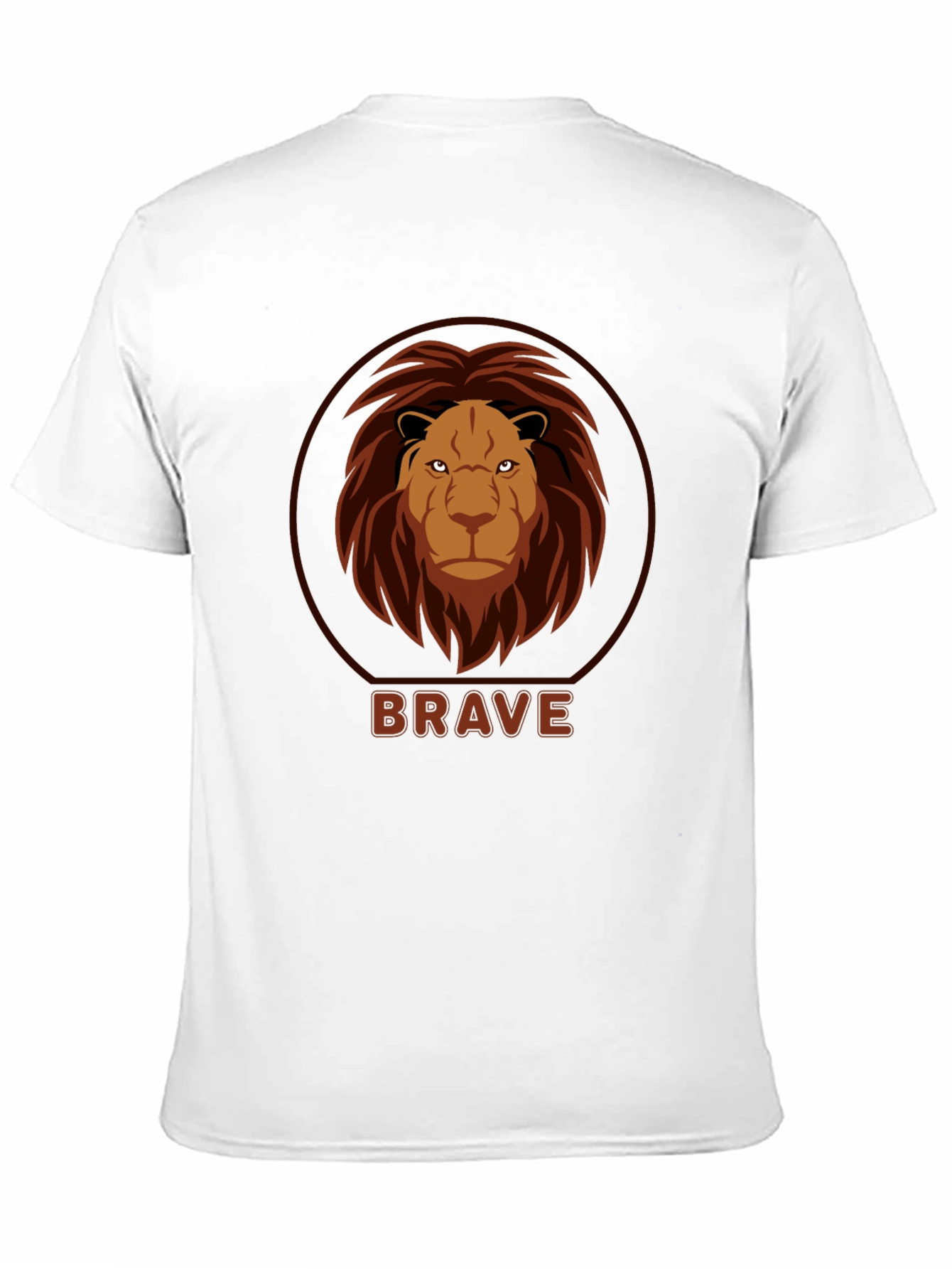 Brave Lion Graphic Black T-Shirt