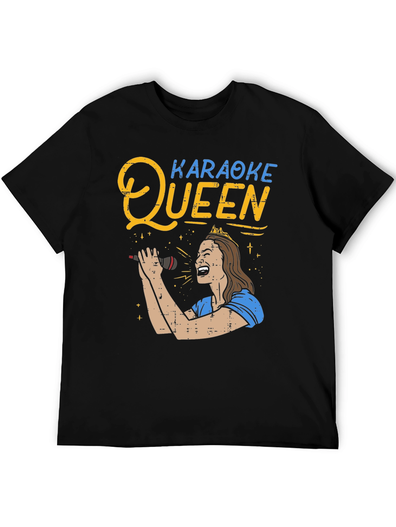 Karaoke Queen Graphic Tee - Black Unisex T-Shirt