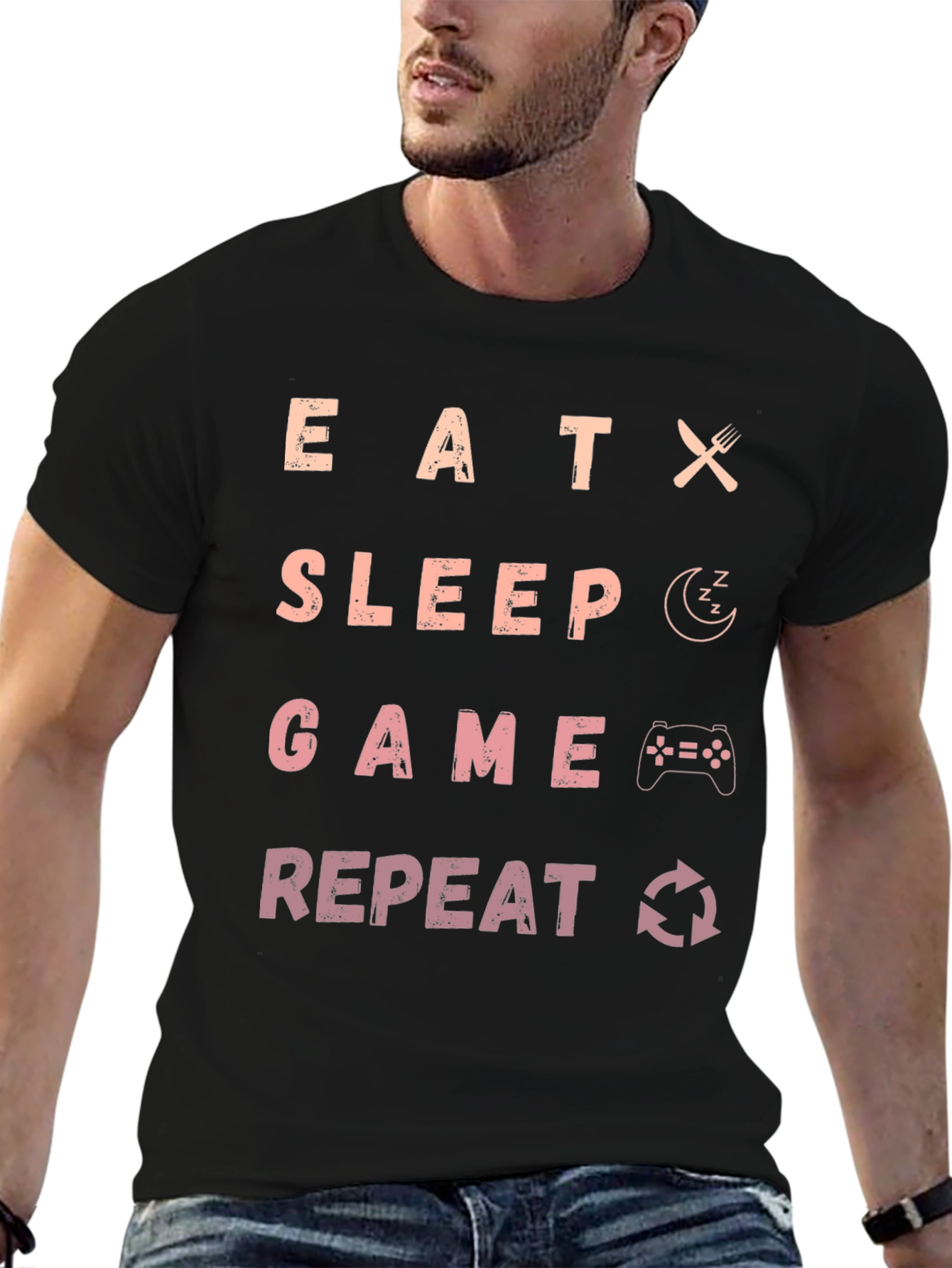 Eat Sleep Game Repeat T-Shirt