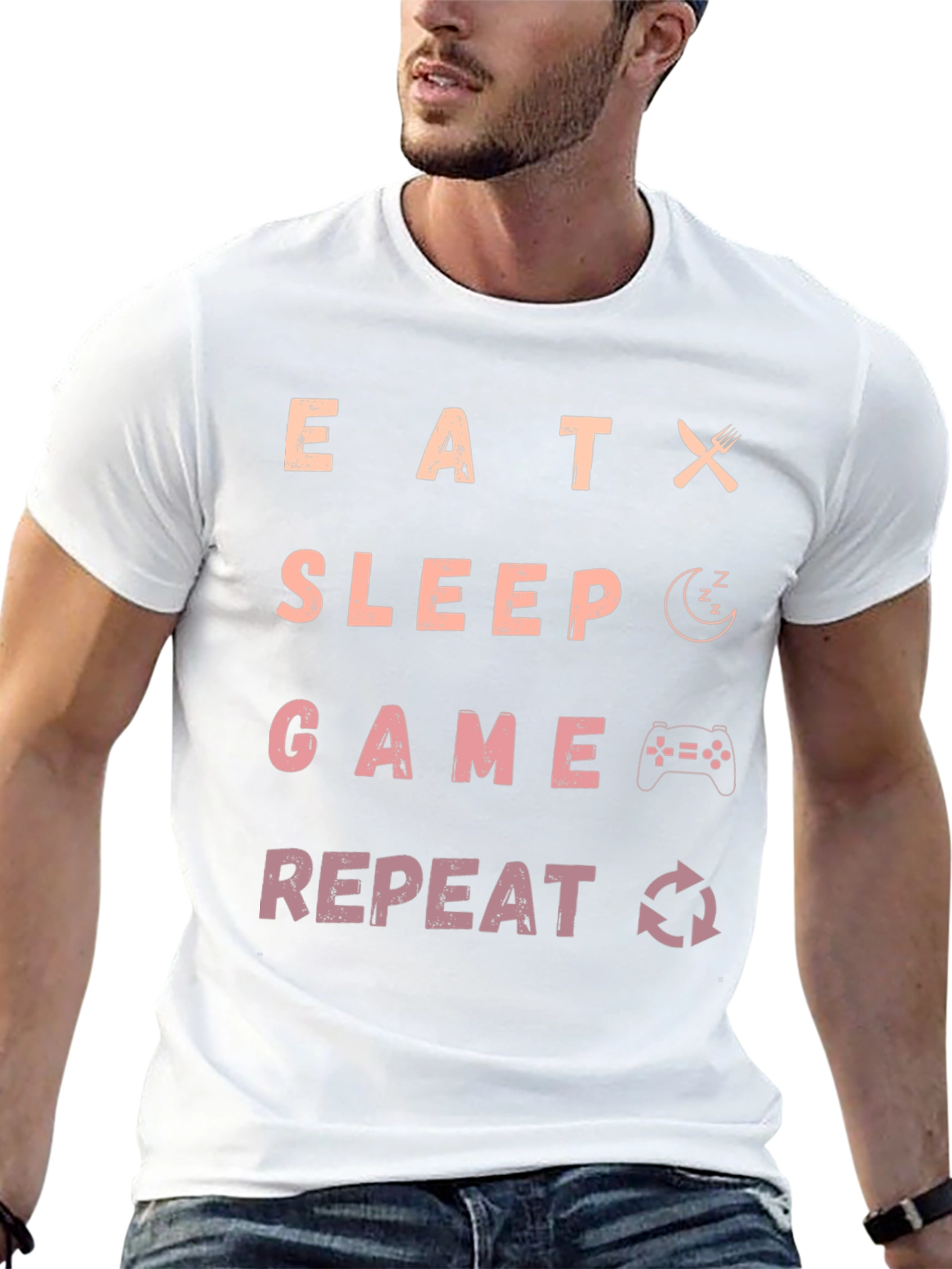 Eat Sleep Game Repeat T-Shirt