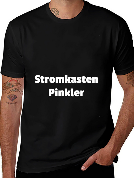 Stromkasten Pinkler T-Shirt - Black Crew Neck Tee