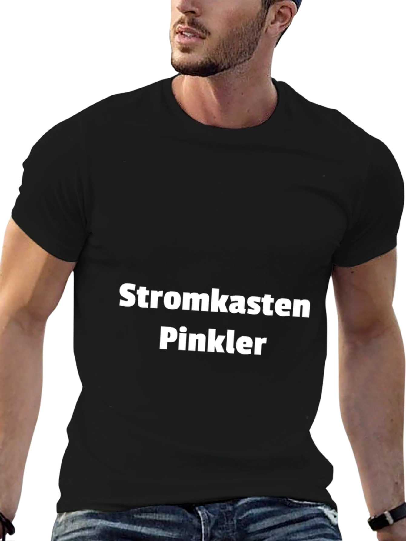 Stromkasten Pinkler T-Shirt - Black Crew Neck Tee