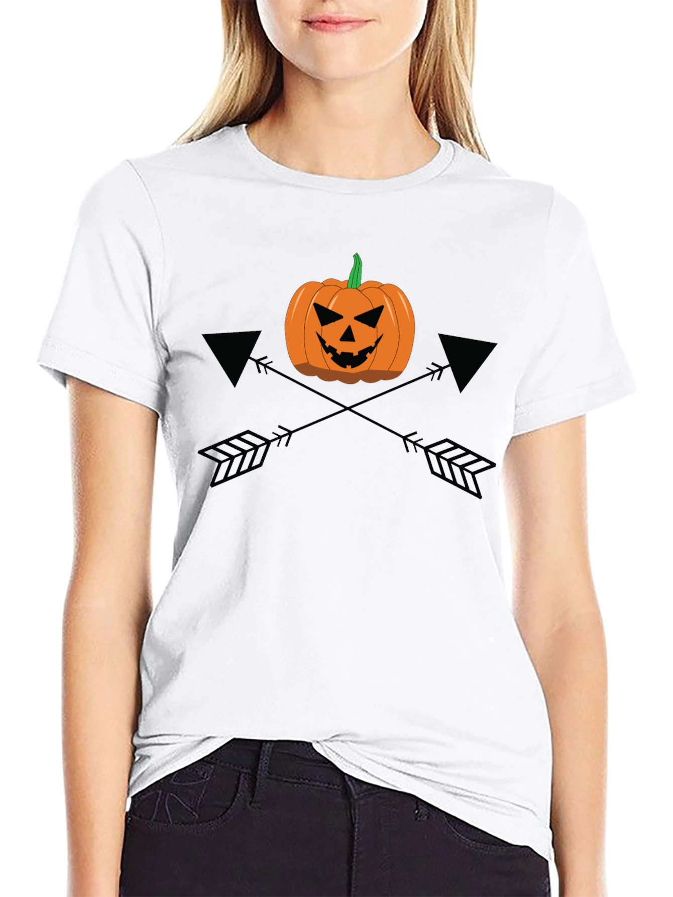 Halloween Pumpkin Arrows Graphic Tee - Mens