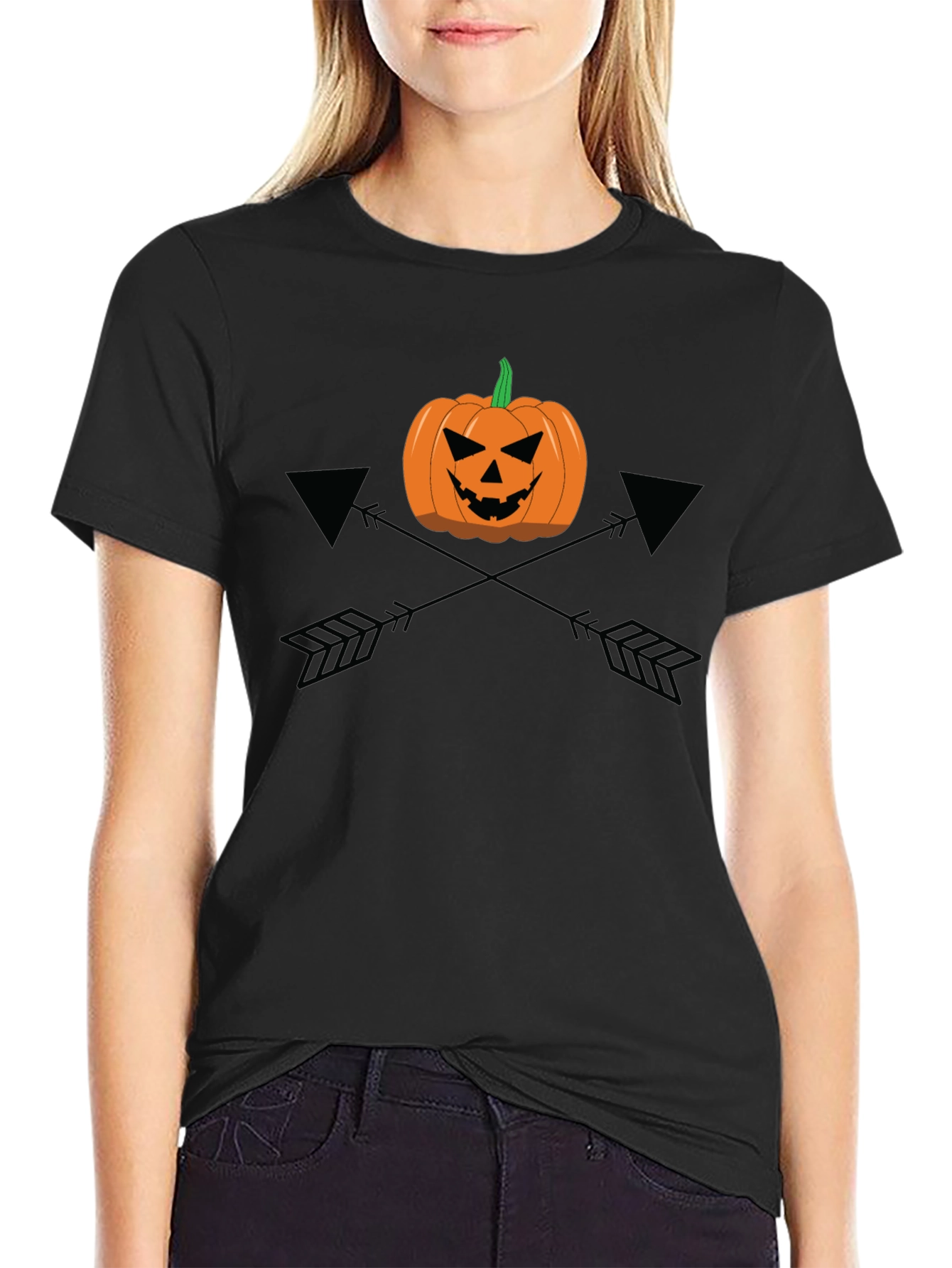 Halloween Pumpkin Arrows Graphic Tee - Mens