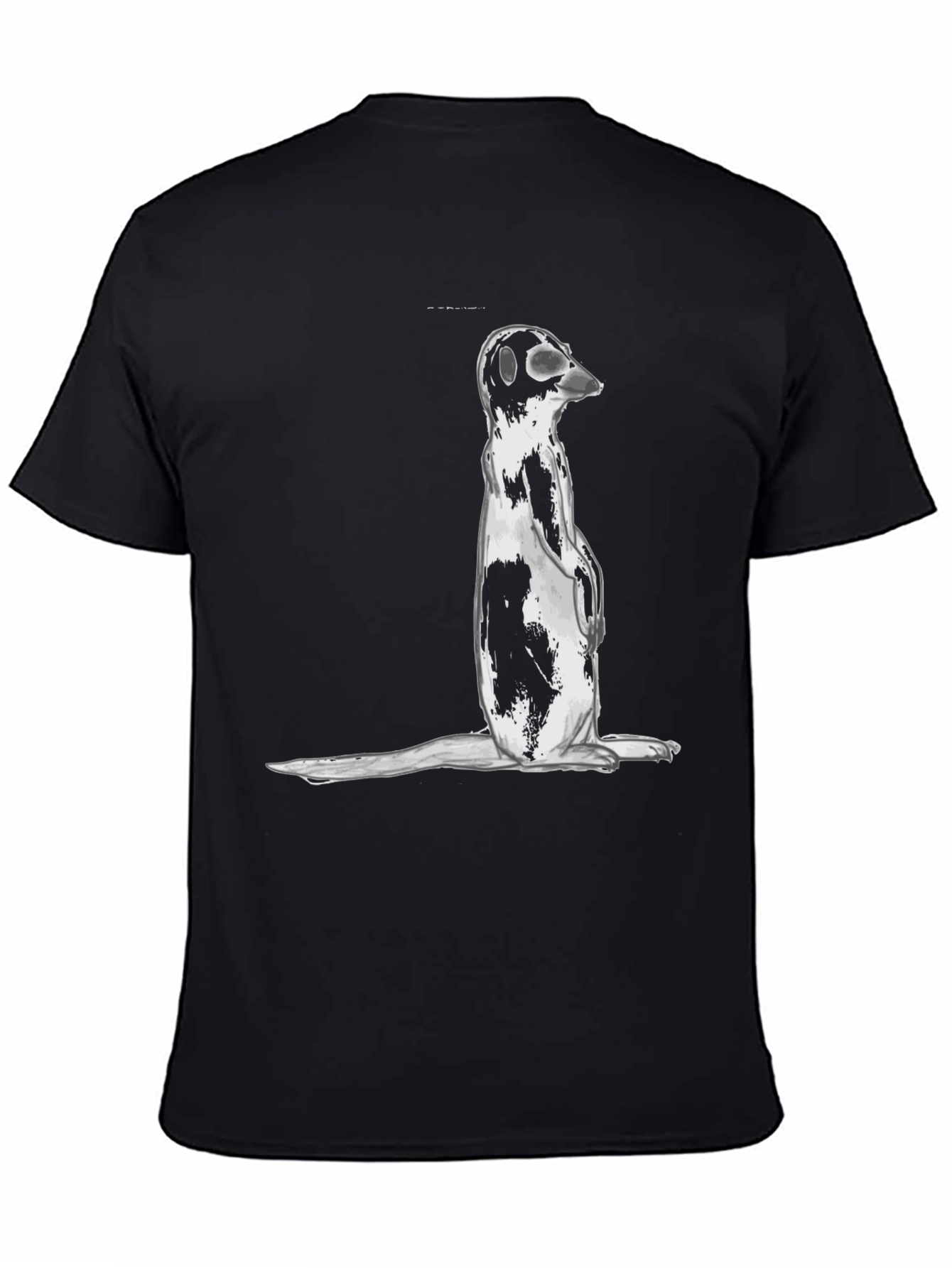 Meerkat Graphic Tee - Casual Black T-Shirt