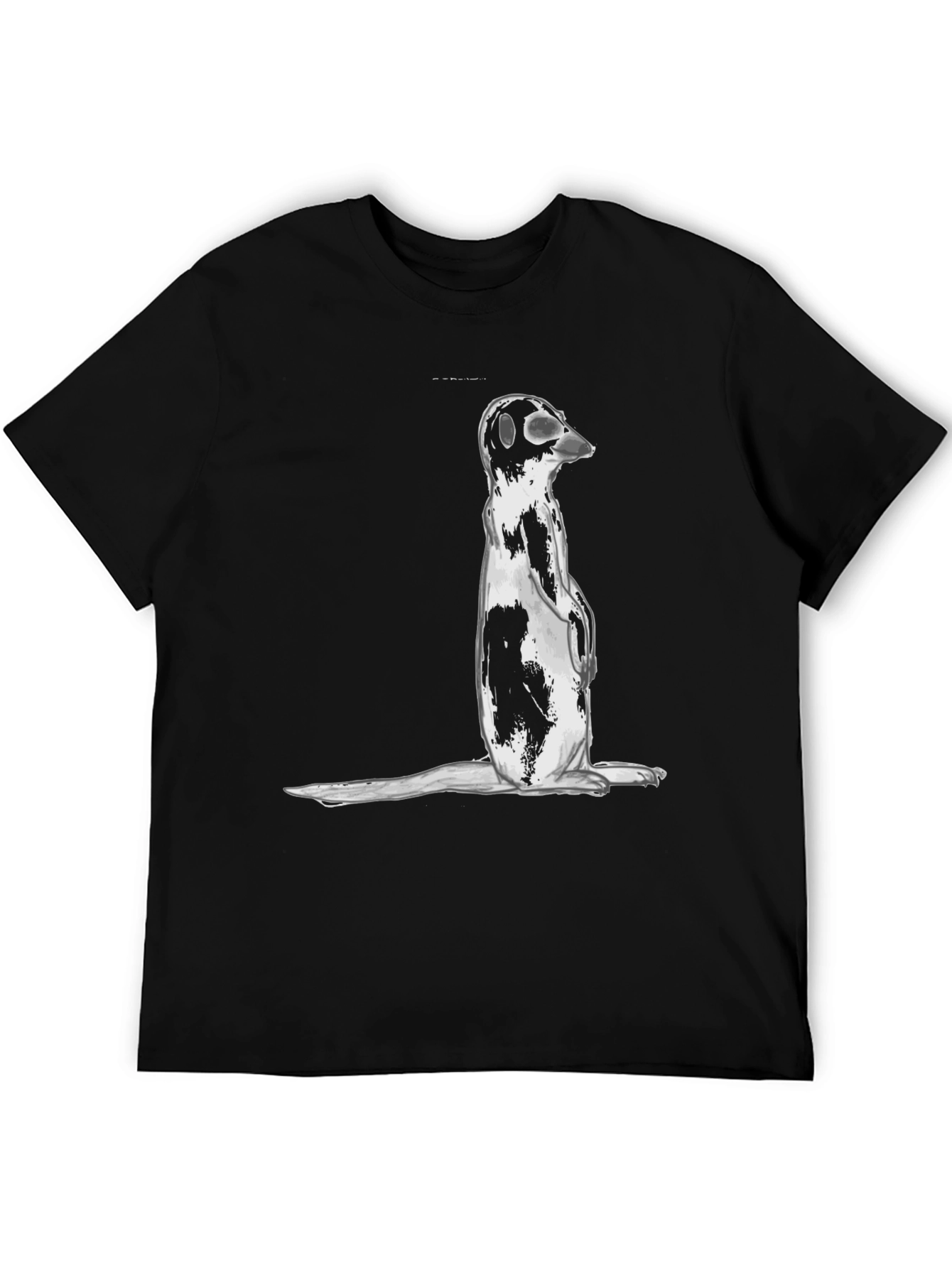 Meerkat Graphic Tee - Casual Black T-Shirt