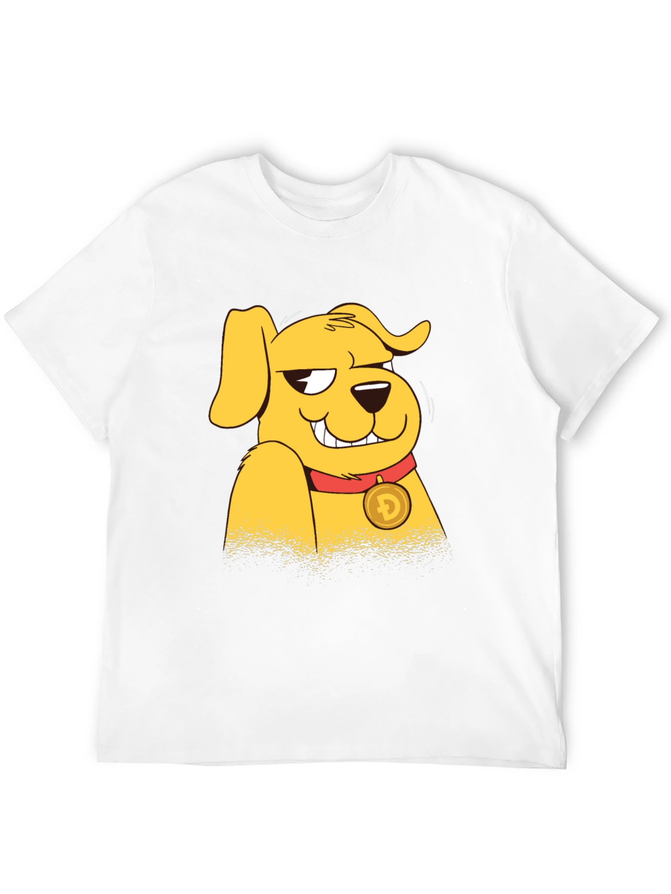 Doge Cartoon Graphic Black T-Shirt