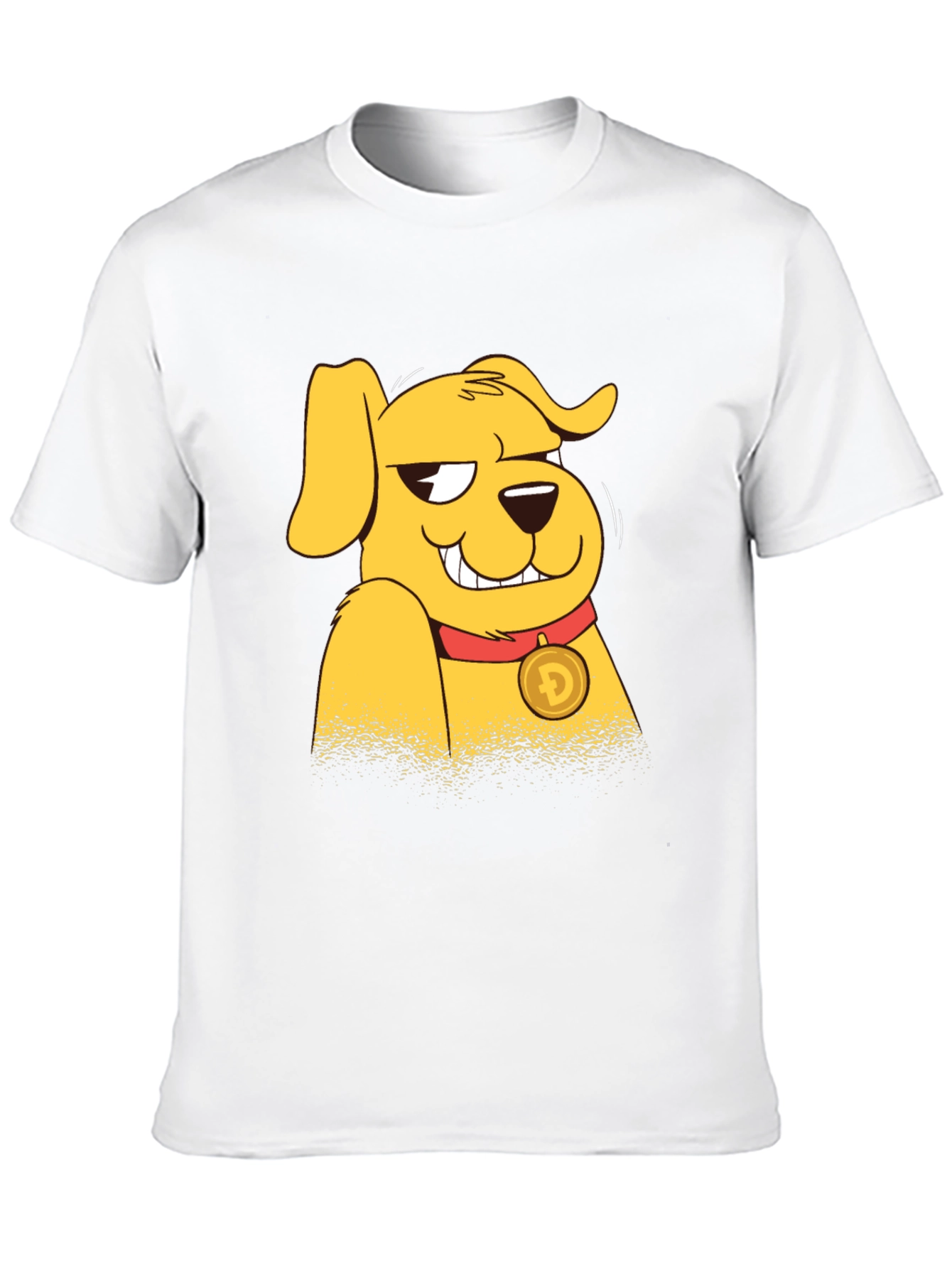 Doge Cartoon Graphic Black T-Shirt
