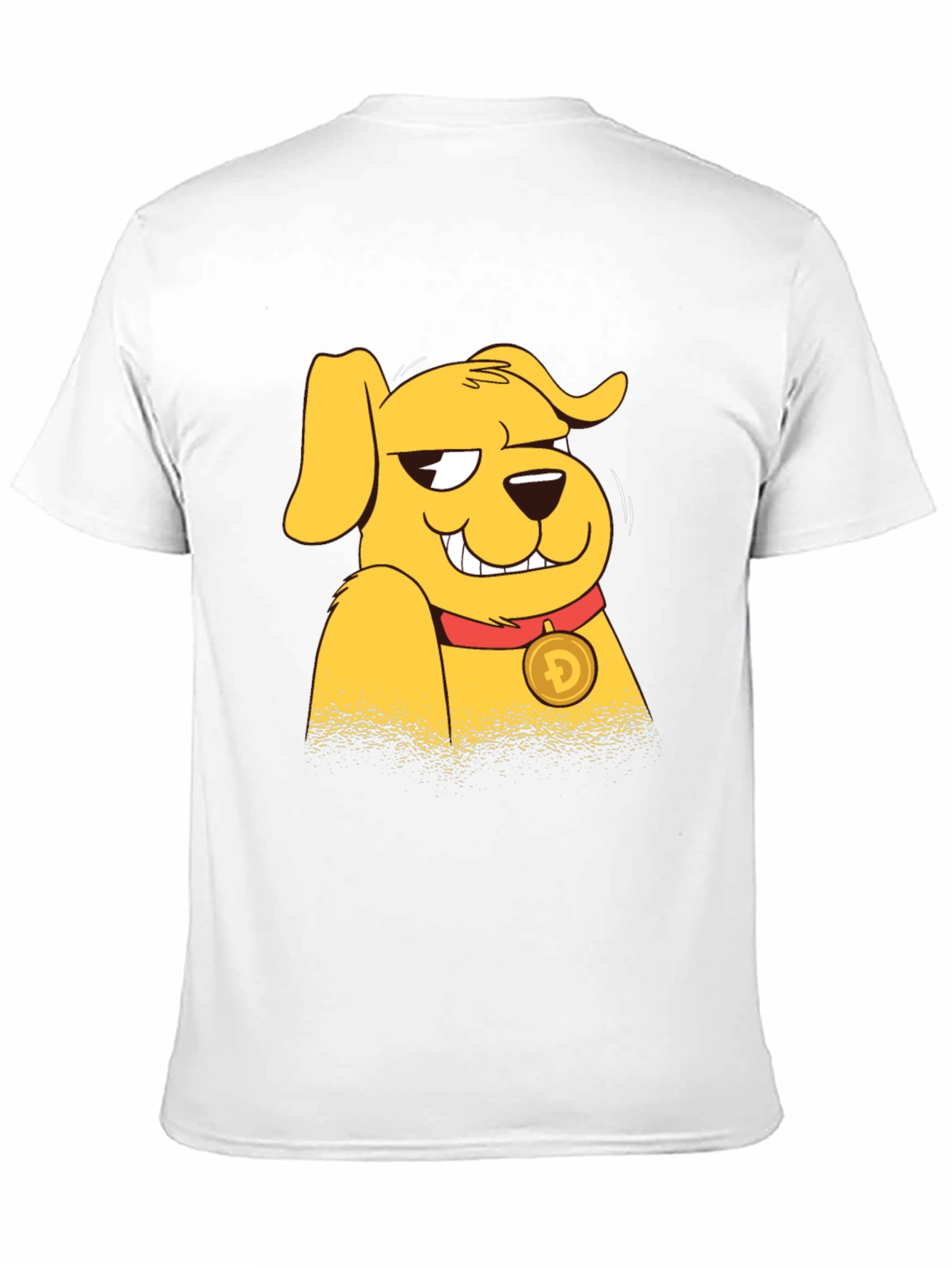 Doge Cartoon Graphic Black T-Shirt