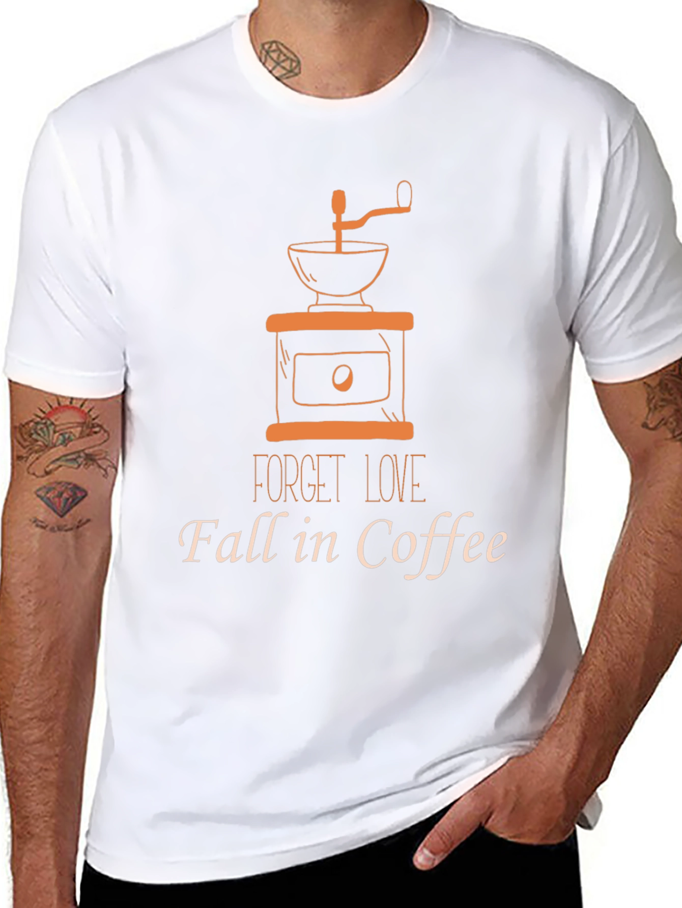 Forget Love Fall in Coffee Black T-Shirt