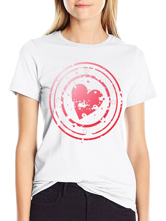 Heart Stamp Black Graphic Tee