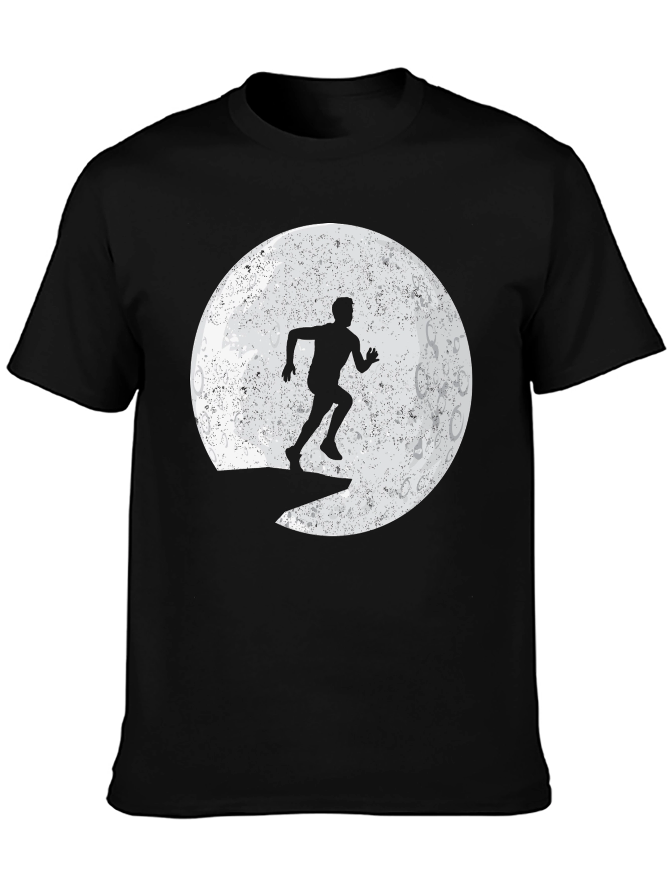 Lunar Runner Graphic Tee - Black Cotton T-Shirt