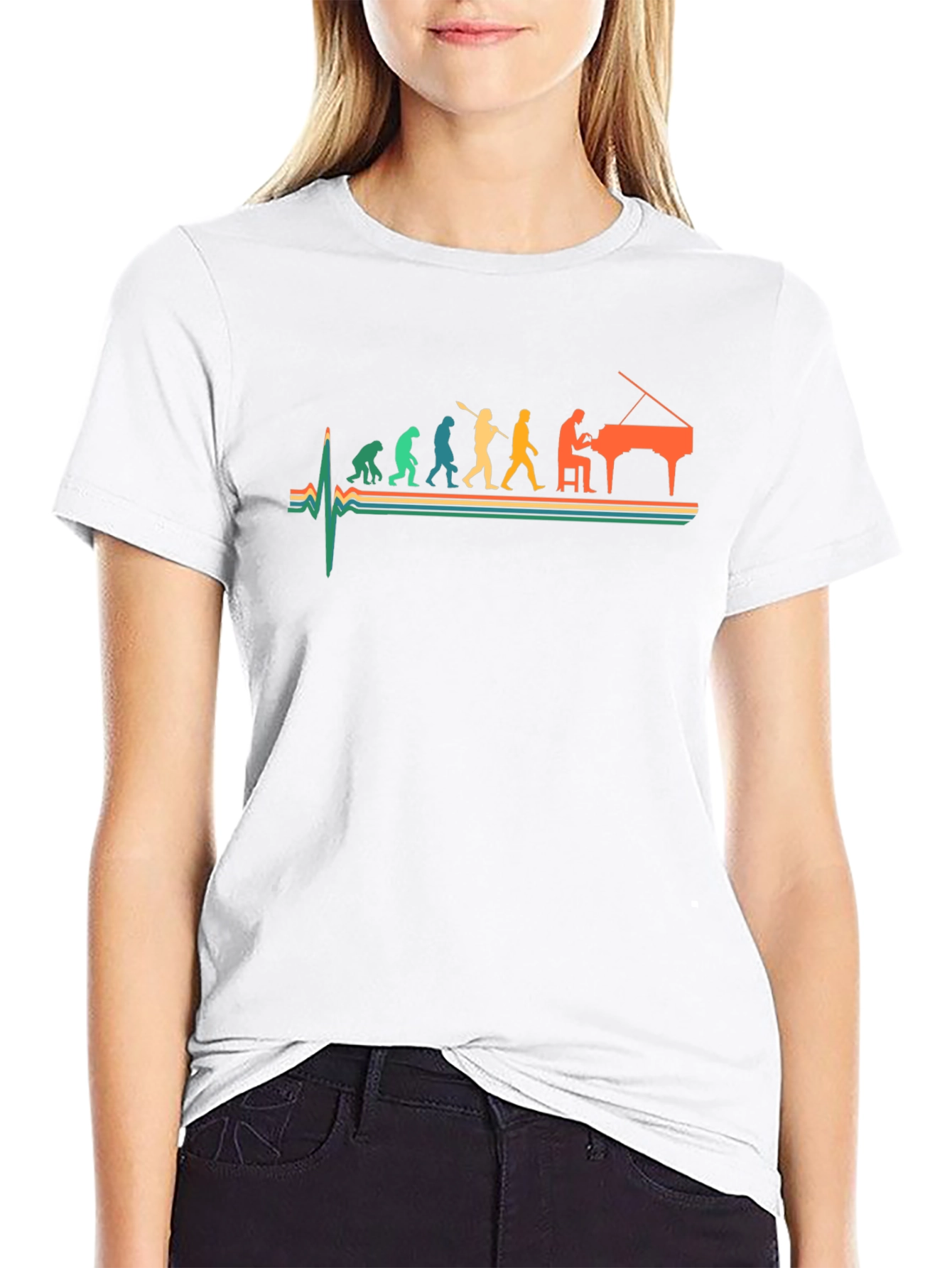 Piano Evolution Graphic Tee