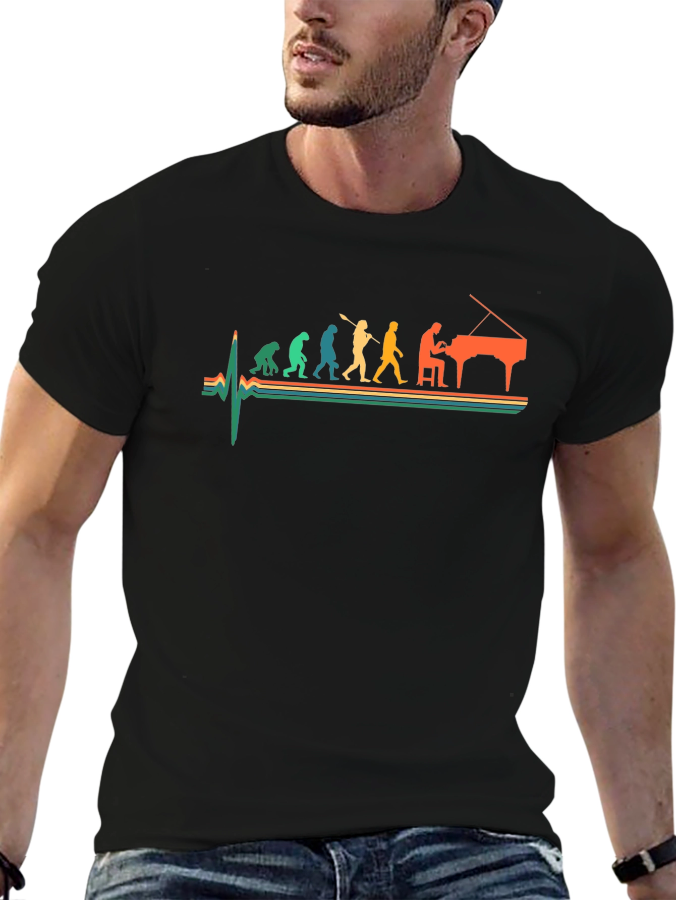 Piano Evolution Graphic Tee
