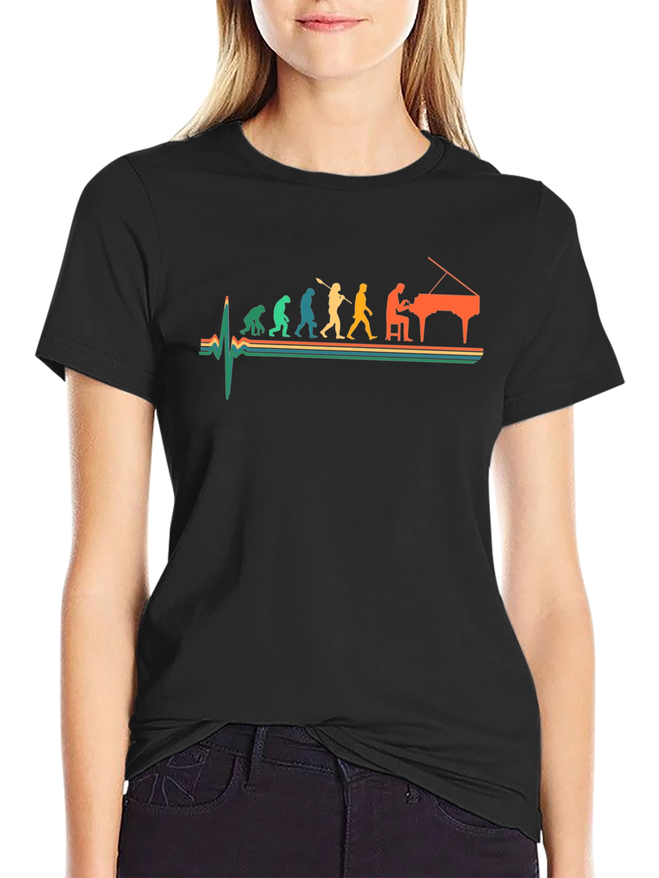 Piano Evolution Graphic Tee