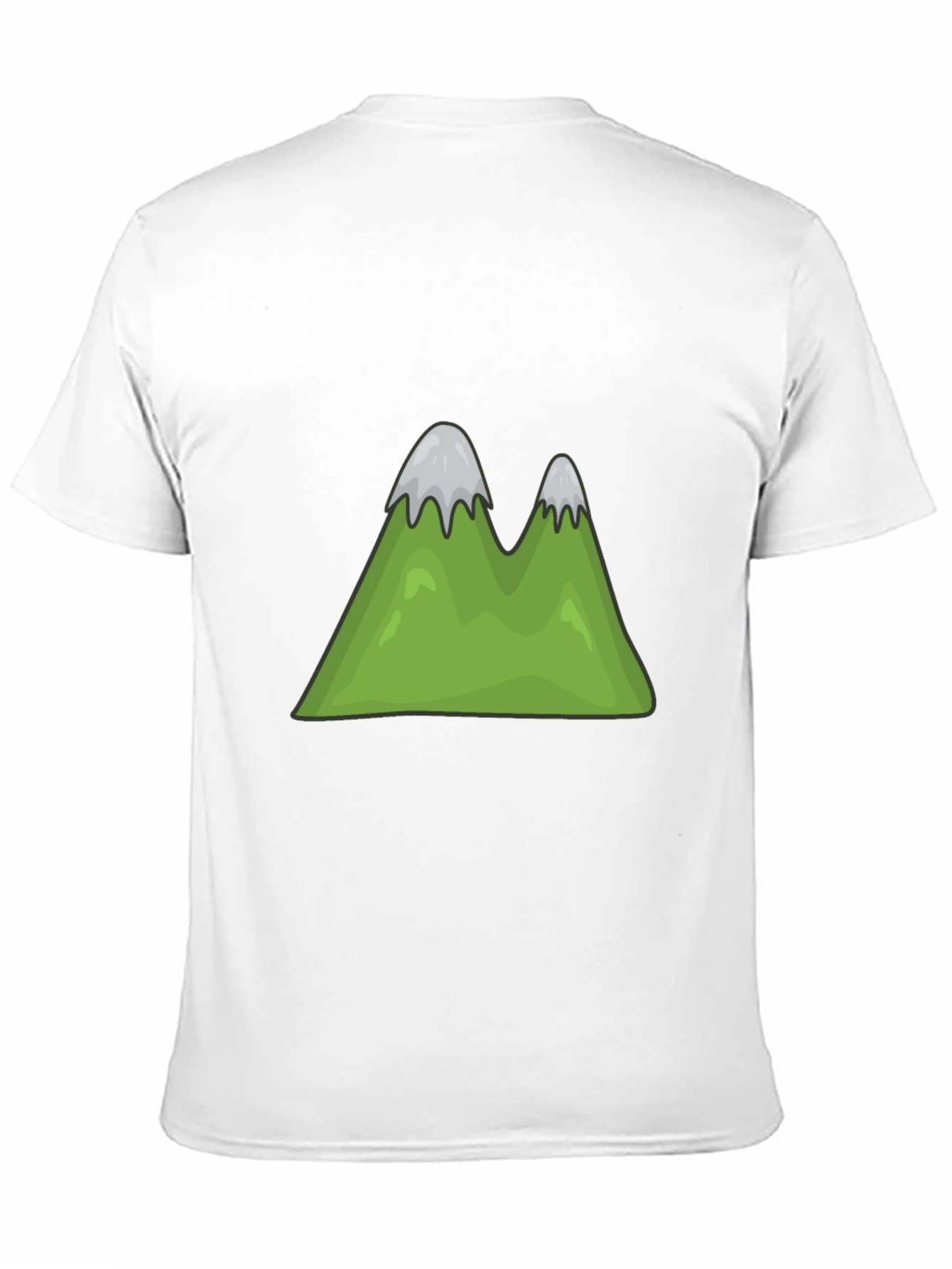 Mountain Cartoon Graphic Tee - Black Casual Shirt