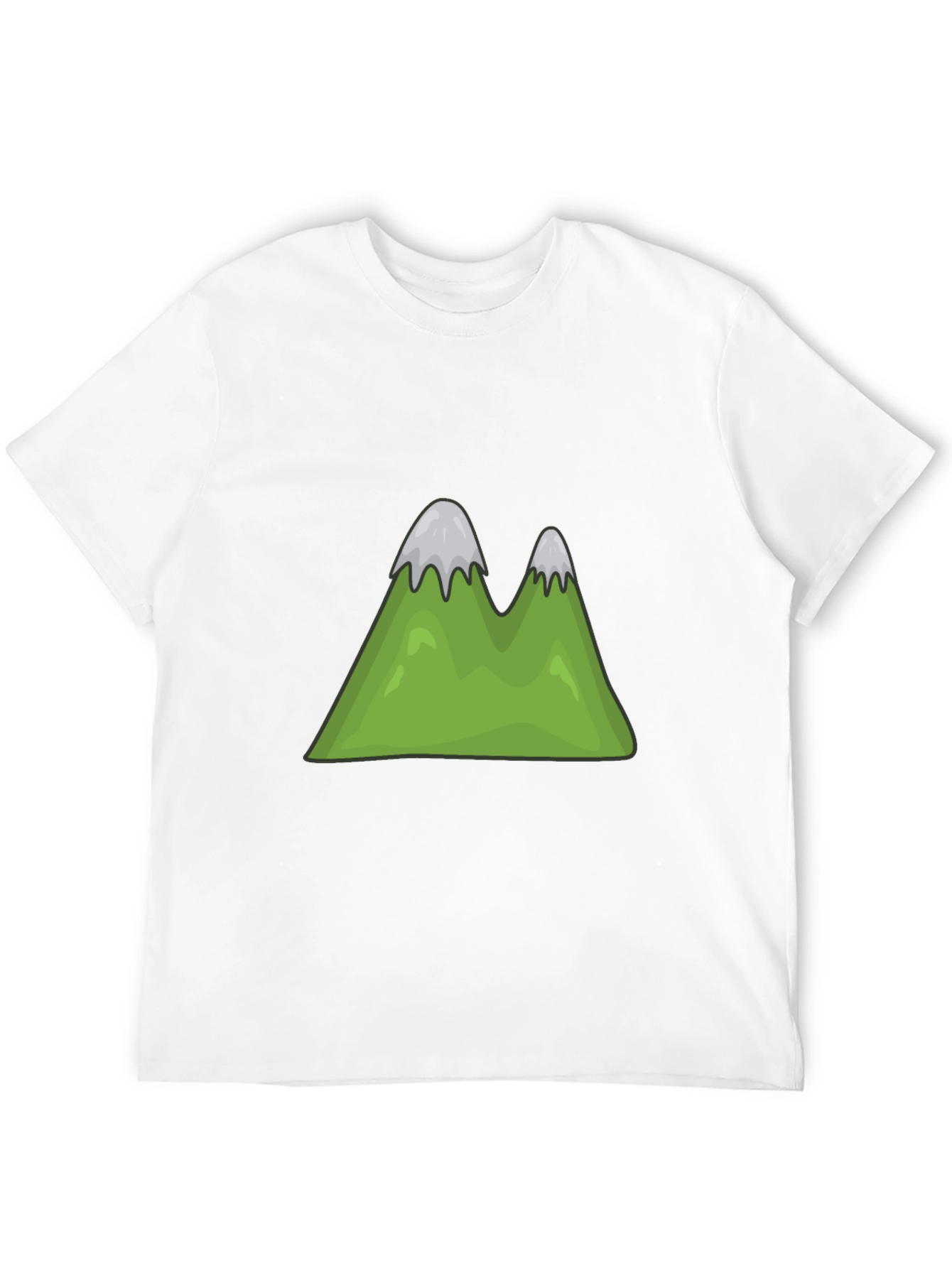 Mountain Cartoon Graphic Tee - Black Casual Shirt
