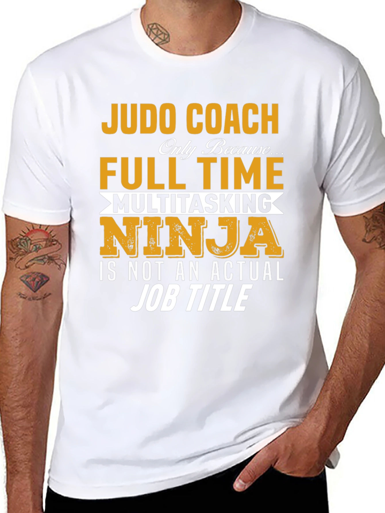 Judo Coach Full Time Multitasking Ninja T-Shirt