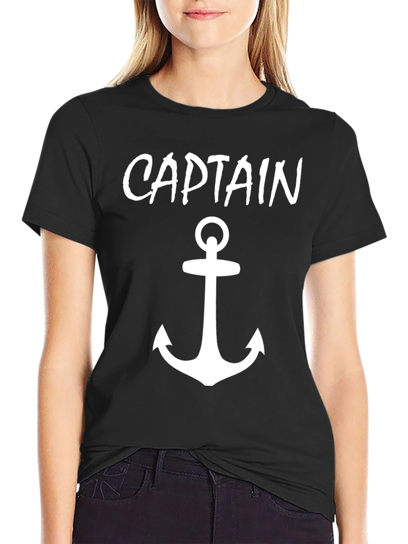 Captain Anchor Graphic Tee - Nautical Style T-Shirt